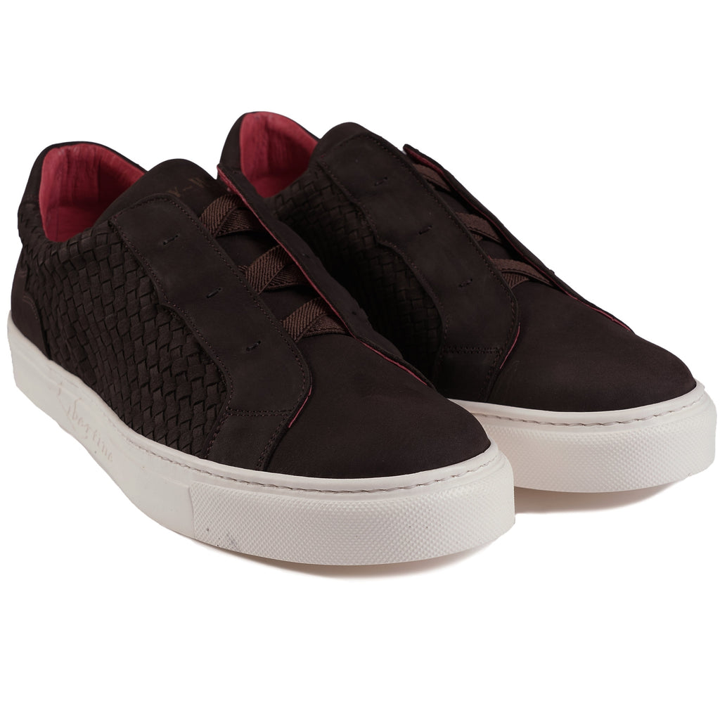 Jeffery West Apollo Woven Nubuck Leather - Dark Brown