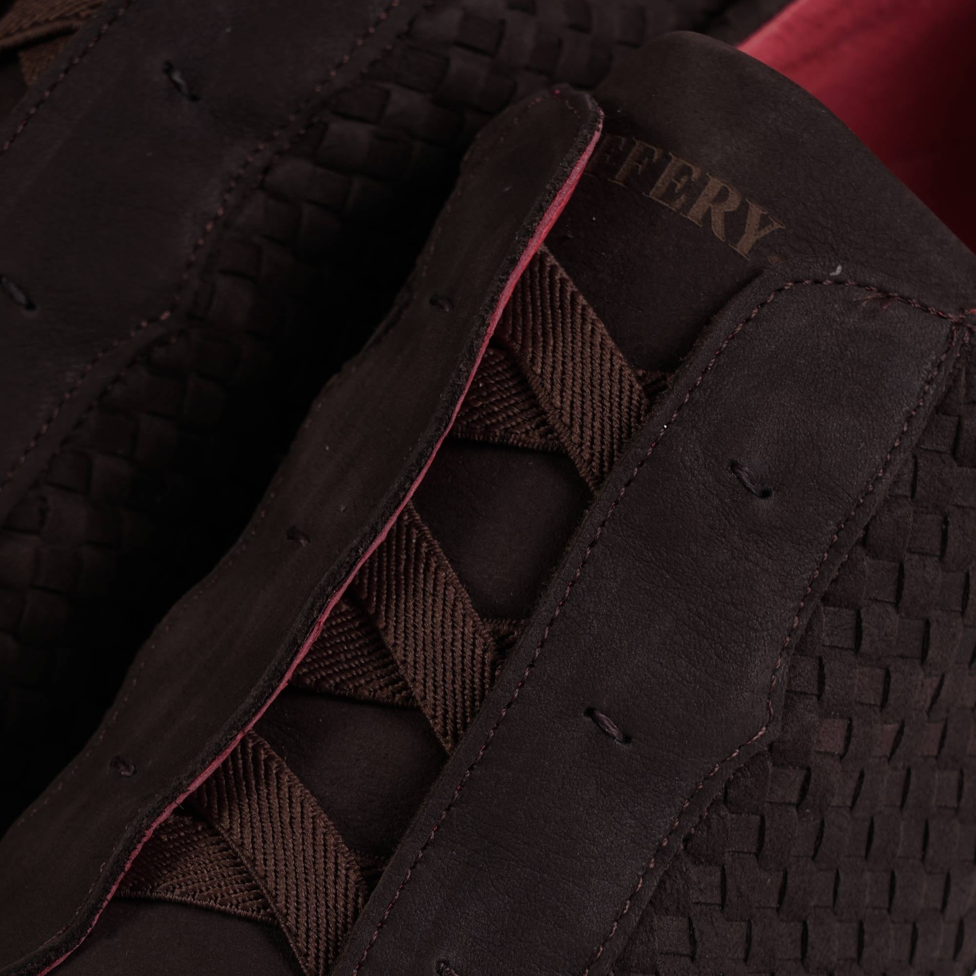 Jeffery West Apollo Woven Nubuck Leather - Dark Brown