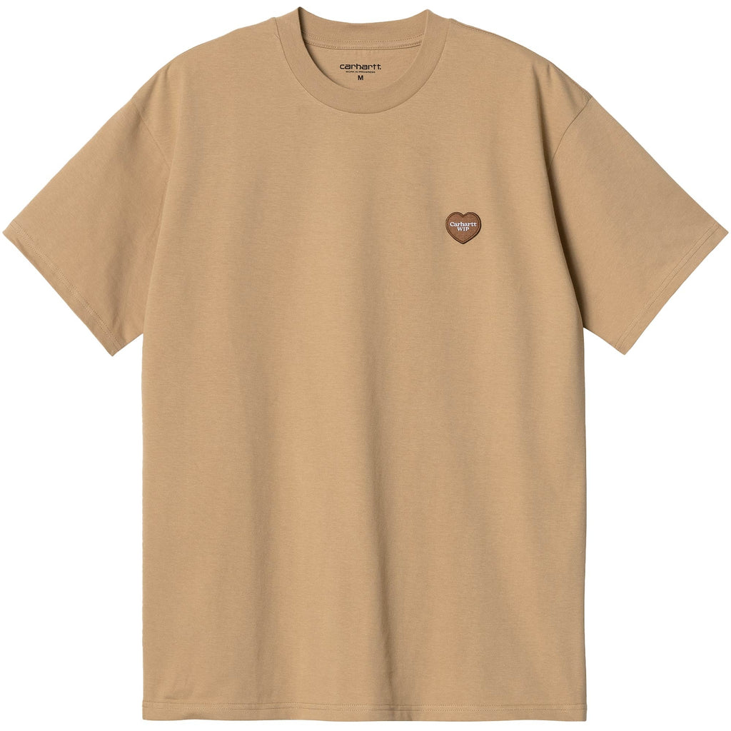 Carhartt WIP Short Sleeve Double Heart T-Shirt - Dusty Brown