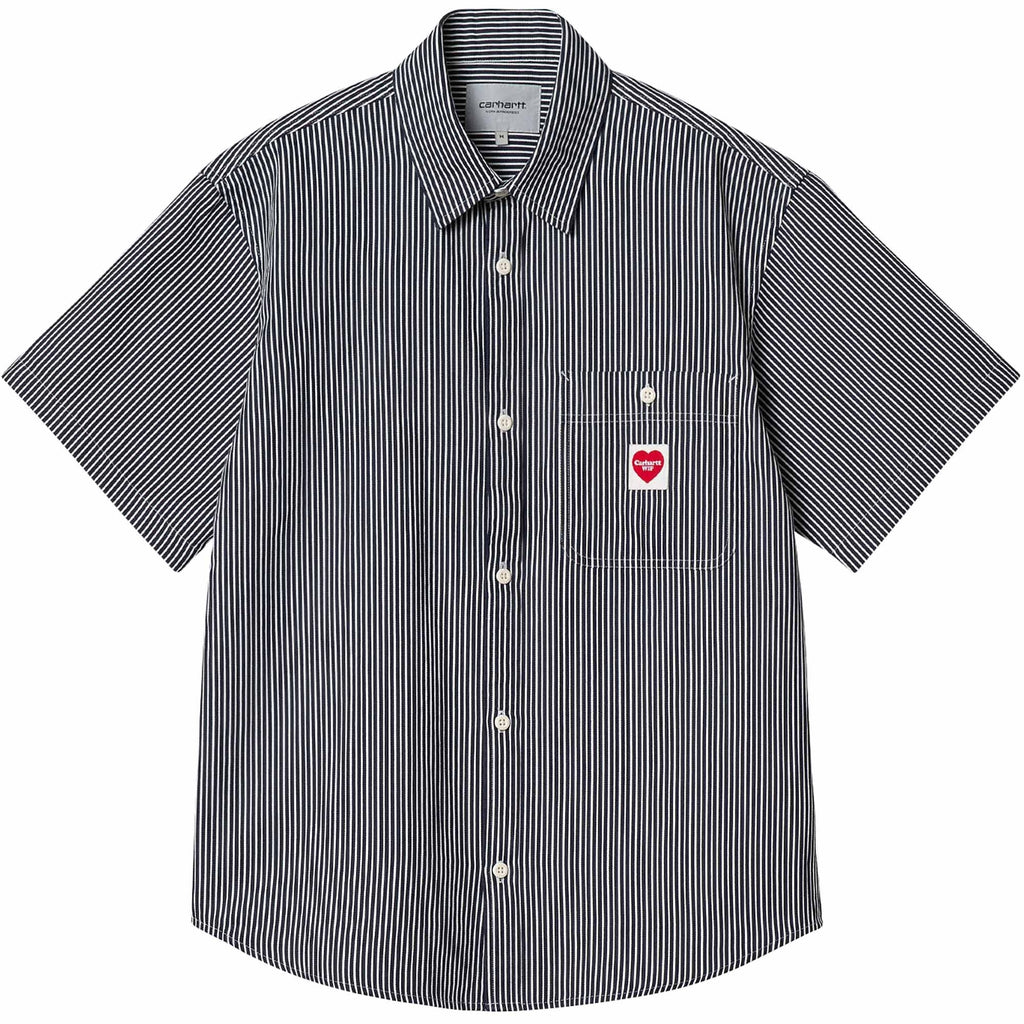 Carhartt WIP Short Sleeve Terrell Shirt - Dark Navy