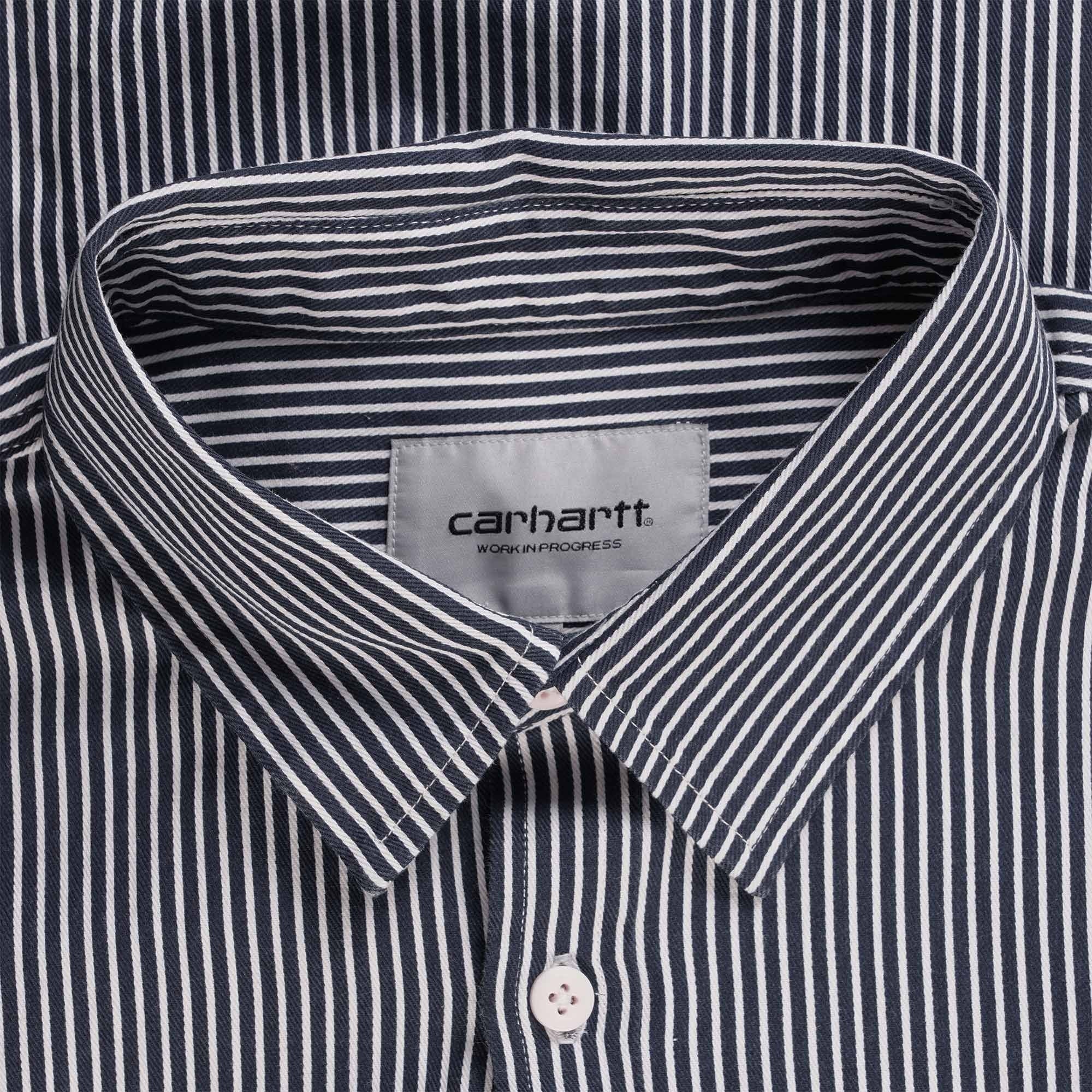 Carhartt WIP Short Sleeve Terrell Shirt - Dark Navy