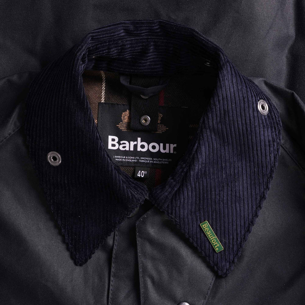 Barbour Beaufort Wax Jacket - Navy