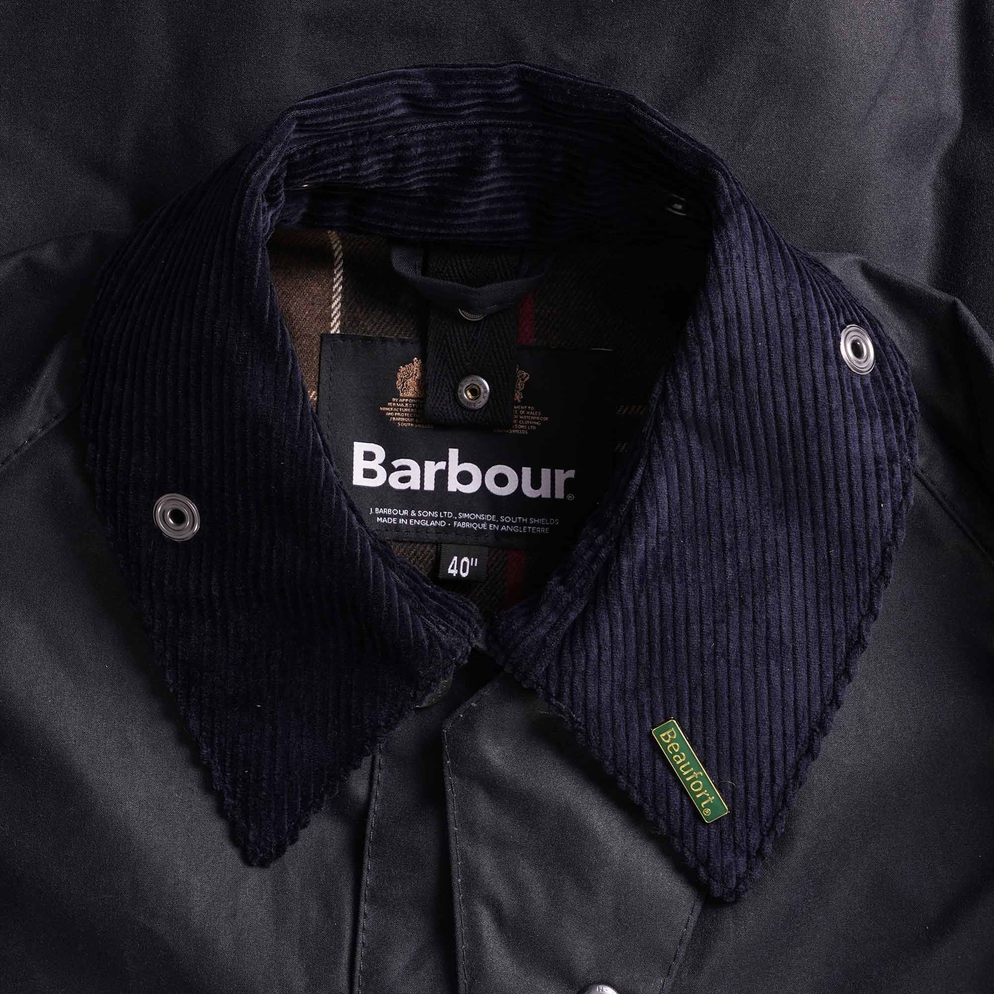 Barbour Beaufort Wax Jacket - Navy