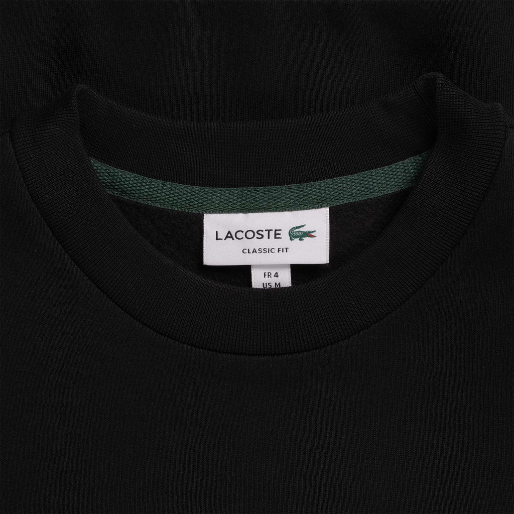 Lacoste Organic Brushed Cotton Sweatshirt - Black