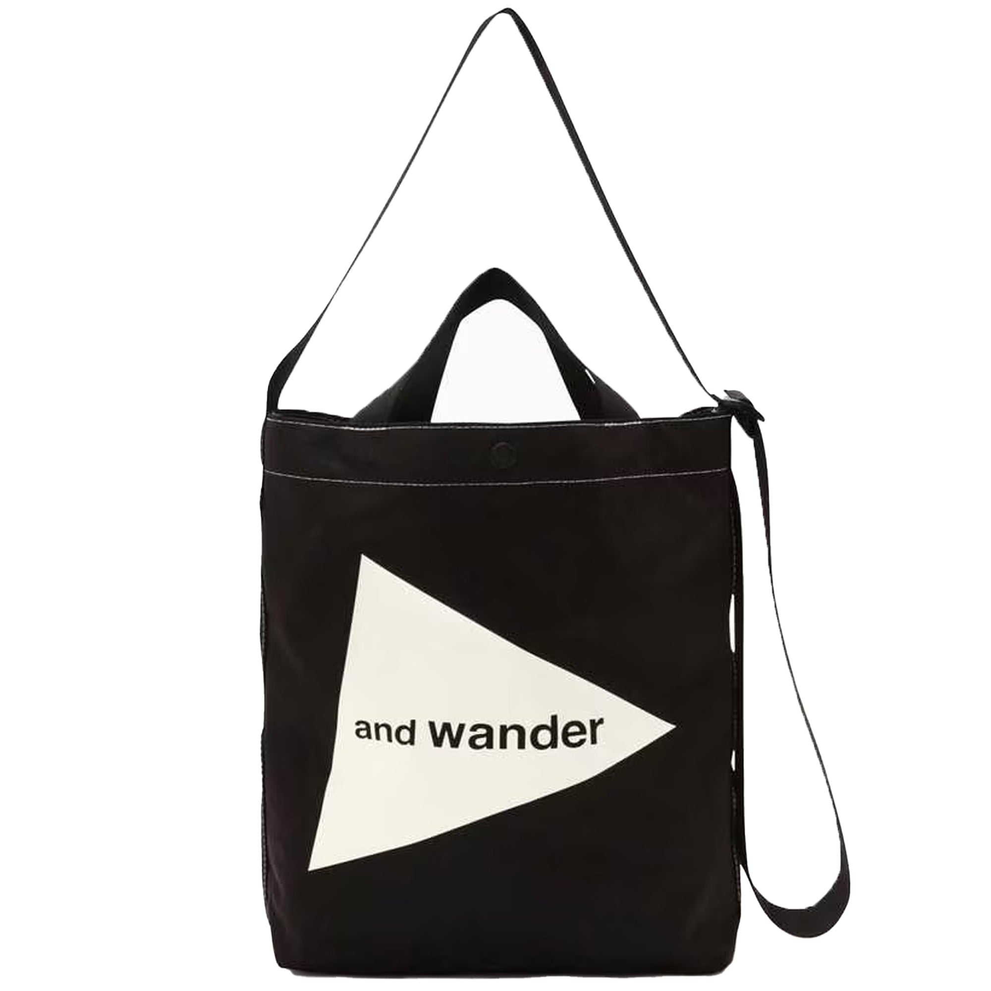 And Wander Cordura Logo Tote Bag - Black