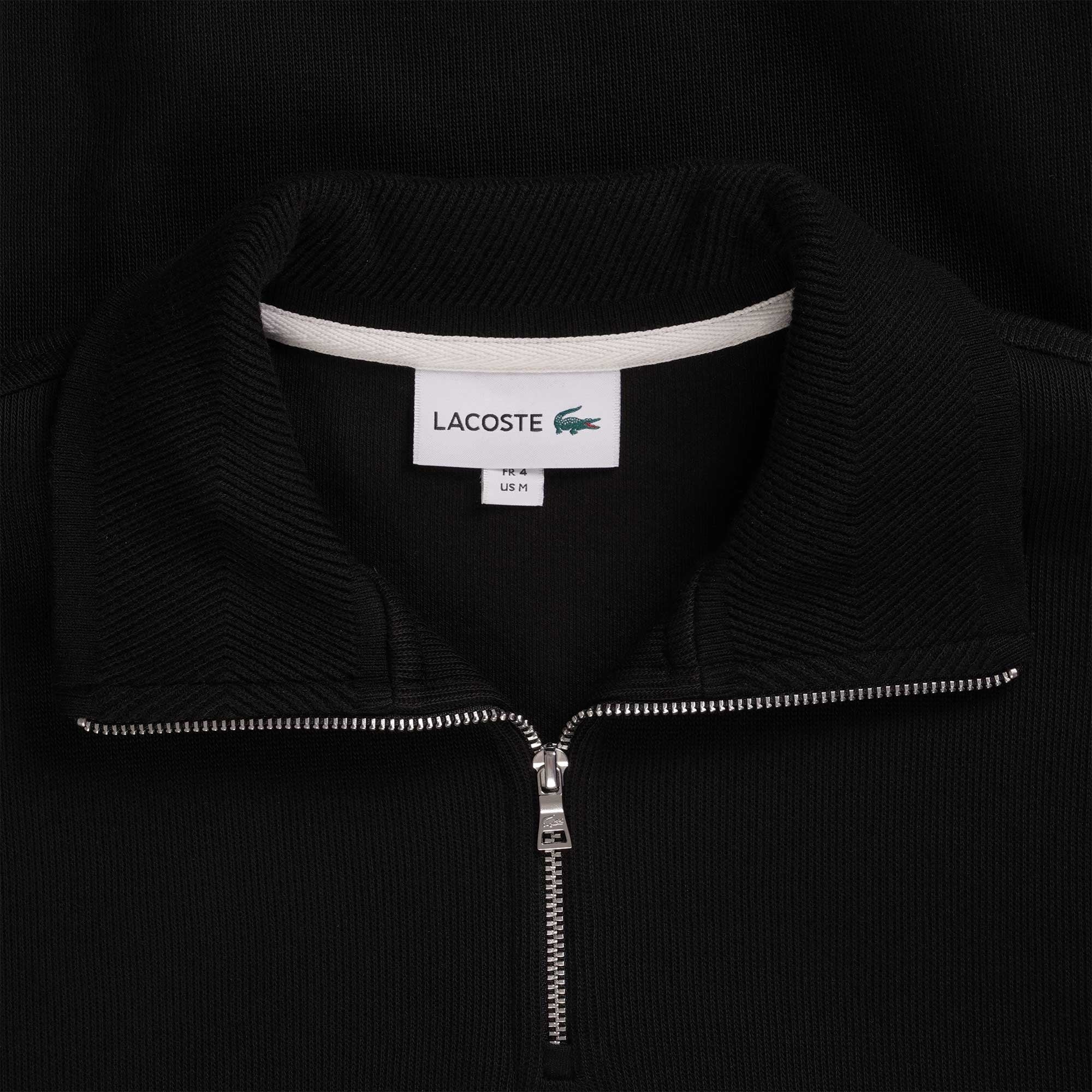 Lacoste 1/4 Zip Sweatshirt - Black