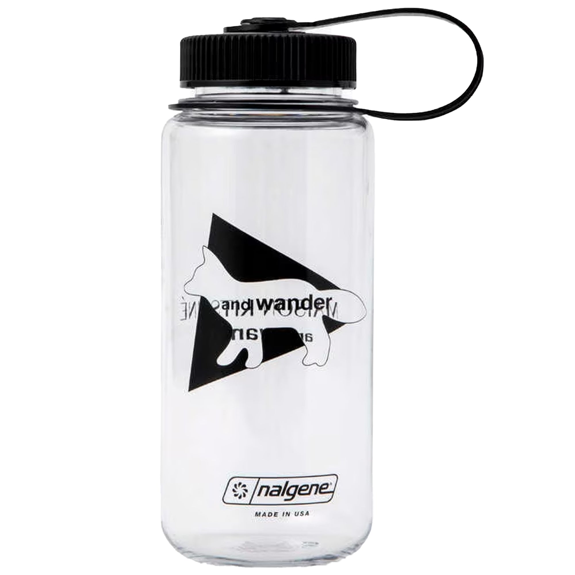 And Wander x Maison Kitsune Nalgene Bottle - Black