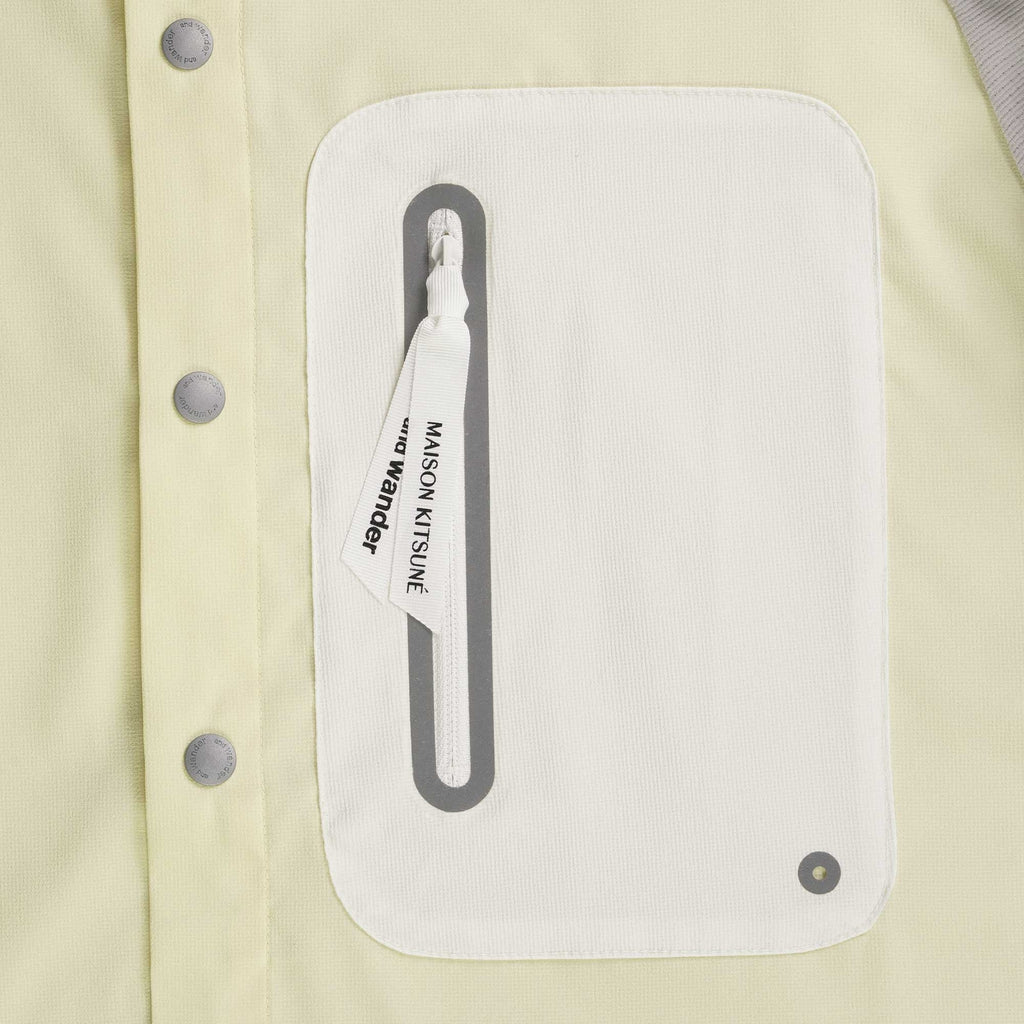 And Wander x Maison Kitsun Hiking Shirt - Yellow
