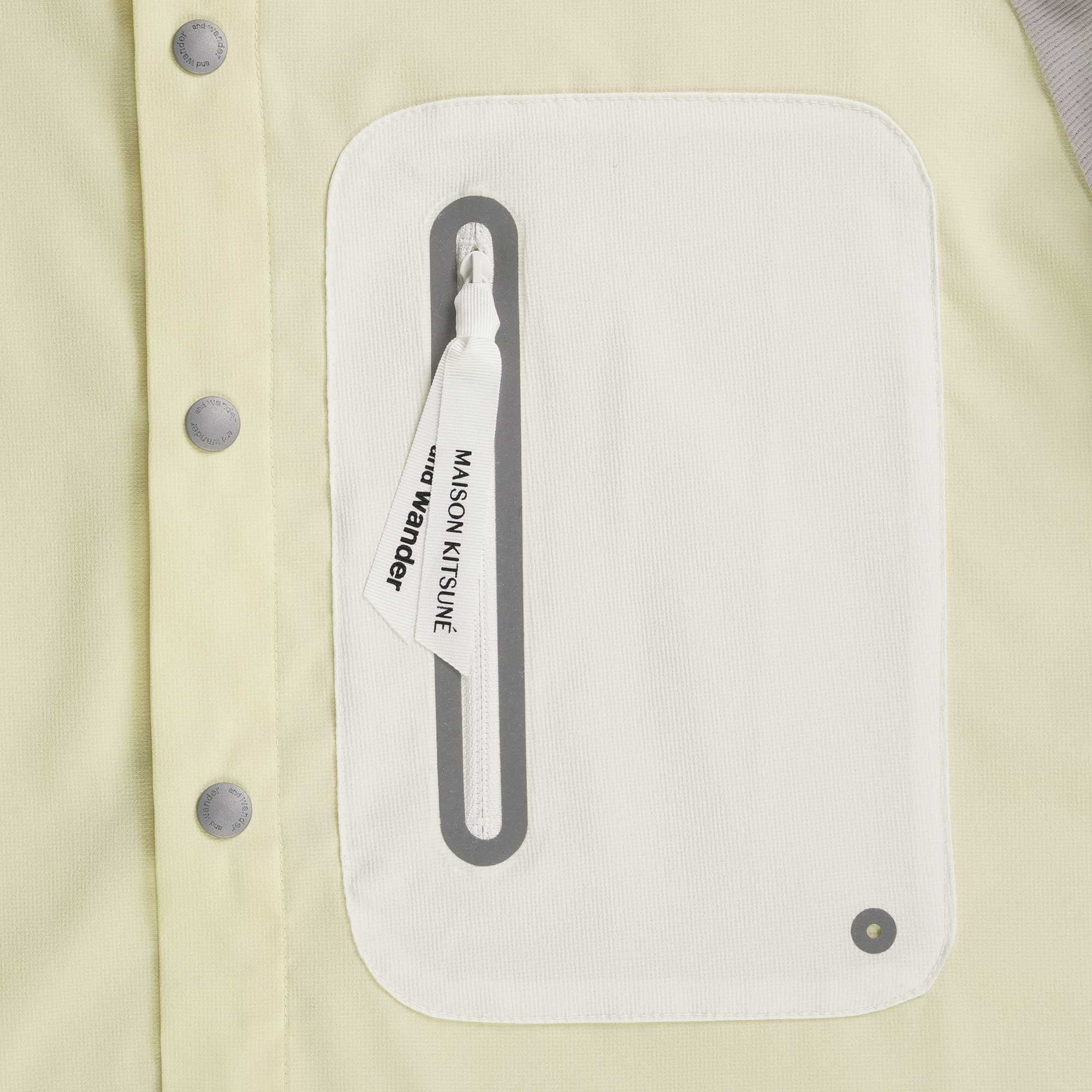 And Wander x Maison Kitsun Hiking Shirt - Yellow