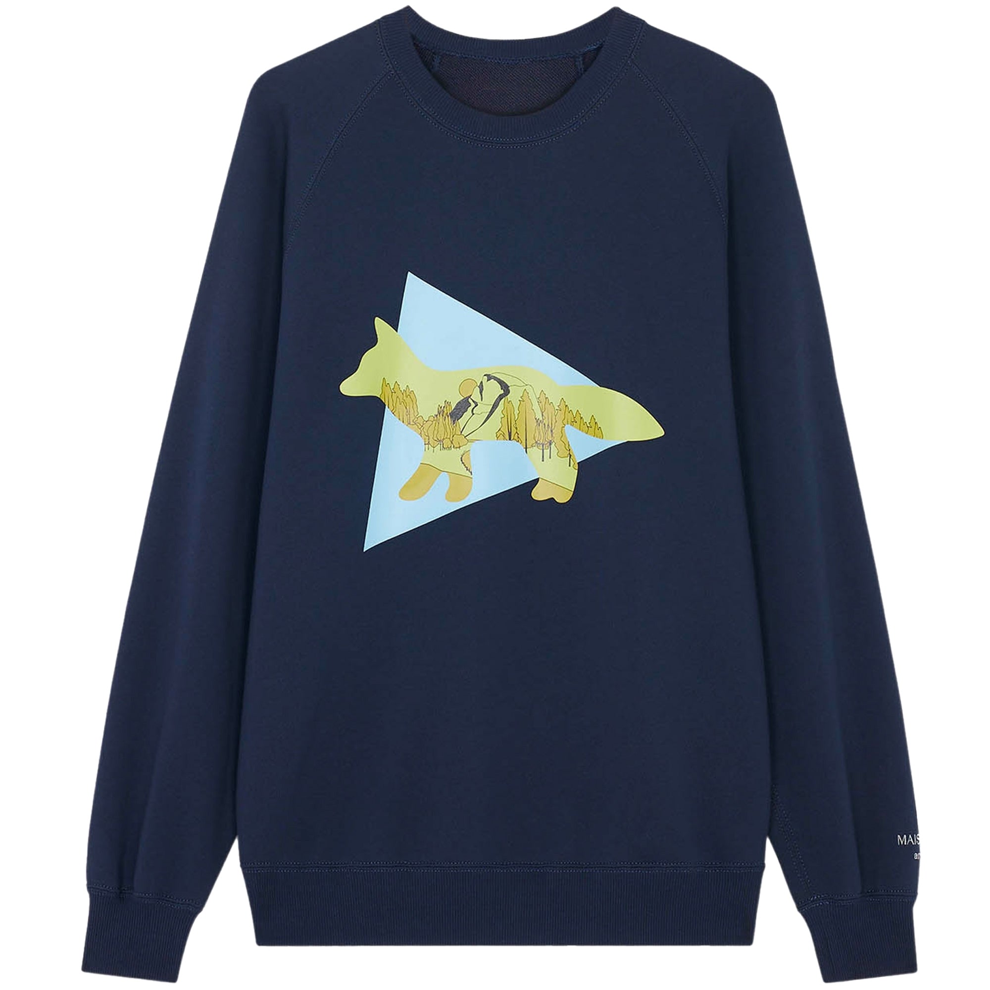 And Wander x Maison Kitsun Dry Cotton Sweatshirt - Navy
