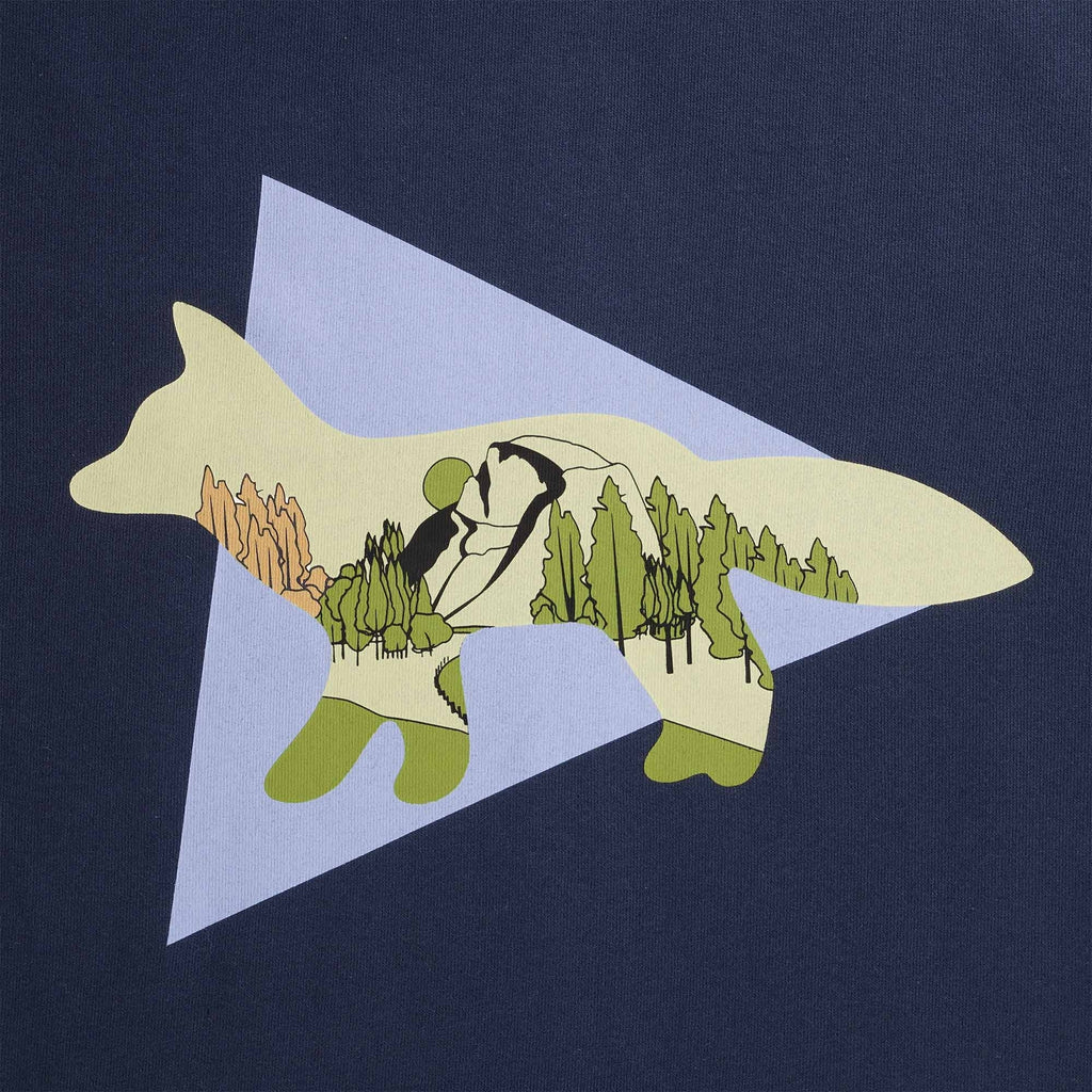 And Wander x Maison Kitsun Dry Cotton Sweatshirt - Navy