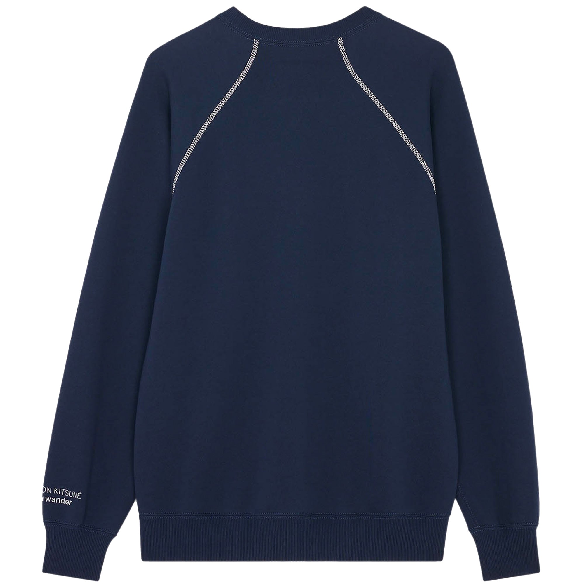 And Wander x Maison Kitsun Dry Cotton Sweatshirt - Navy
