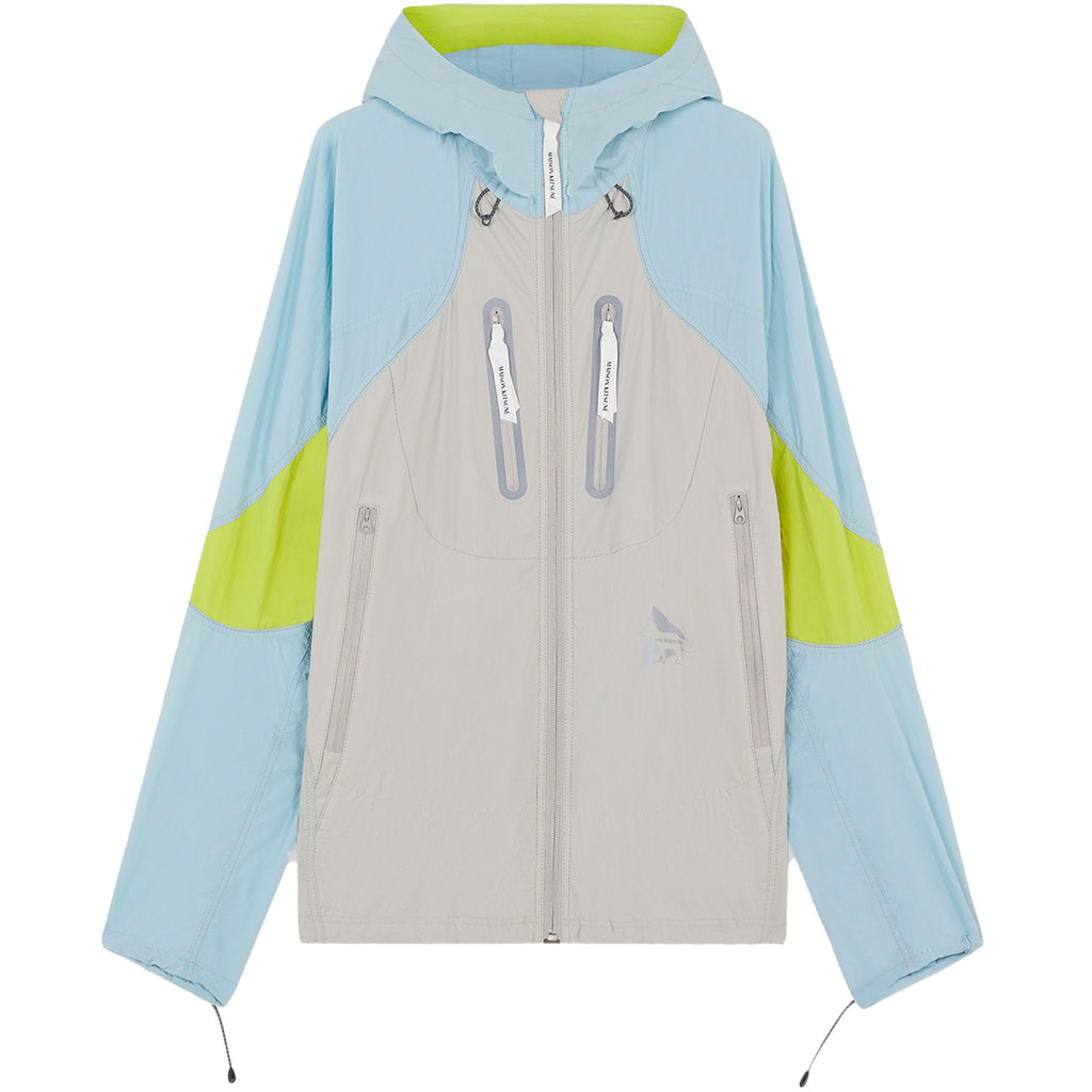 And Wander x Maison Kitsun Hiking Set Up Hooded Jacket - Light Blue