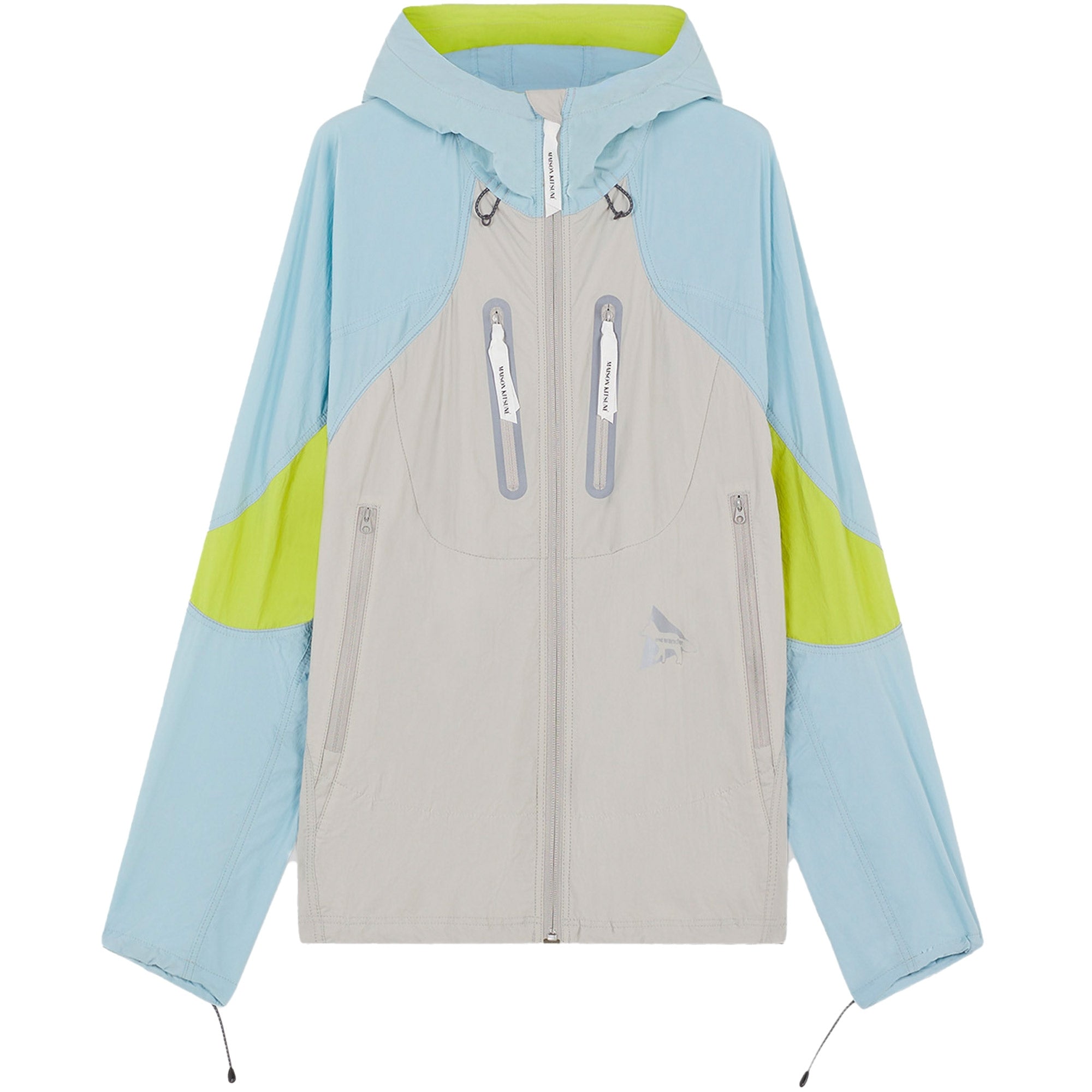 And Wander x Maison Kitsun Hiking Set Up Hooded Jacket - Light Blue