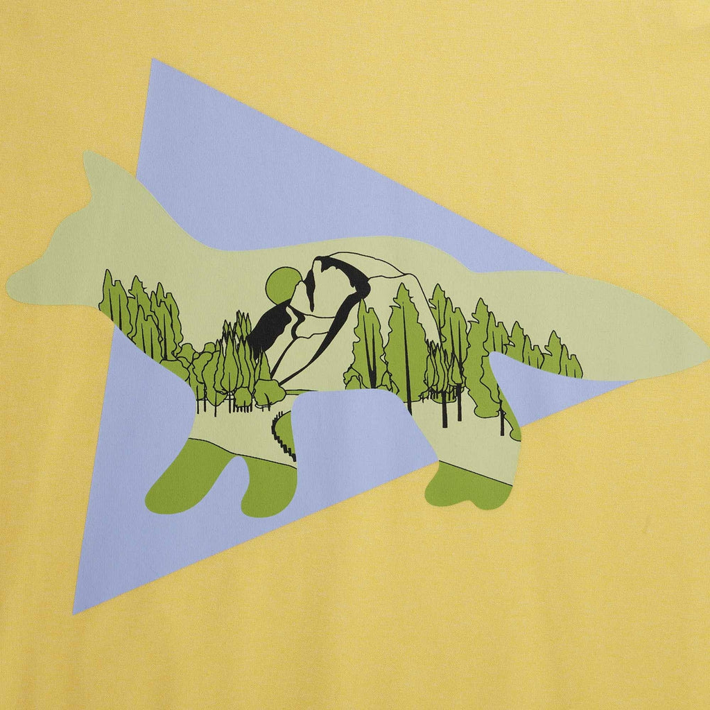 And Wander x Maison Kitsun Dry Cotton T-Shirt - Yellow