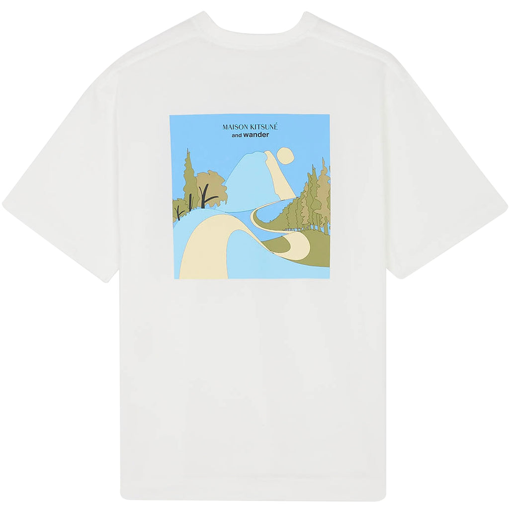 And Wander x Maison Kitsun Dry Cotton T-Shirt - Off White