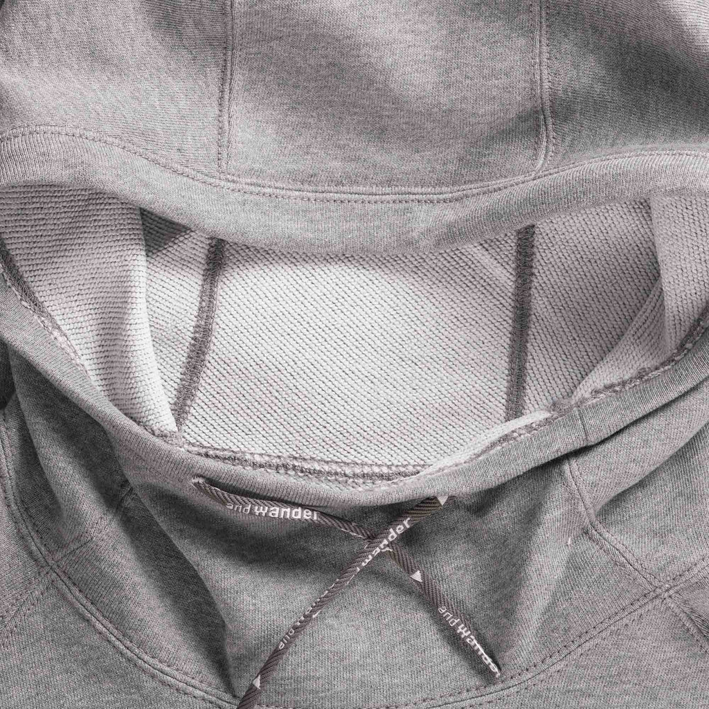 And Wander x Maison Kitsun Dry Cotton Hoodie - Gray