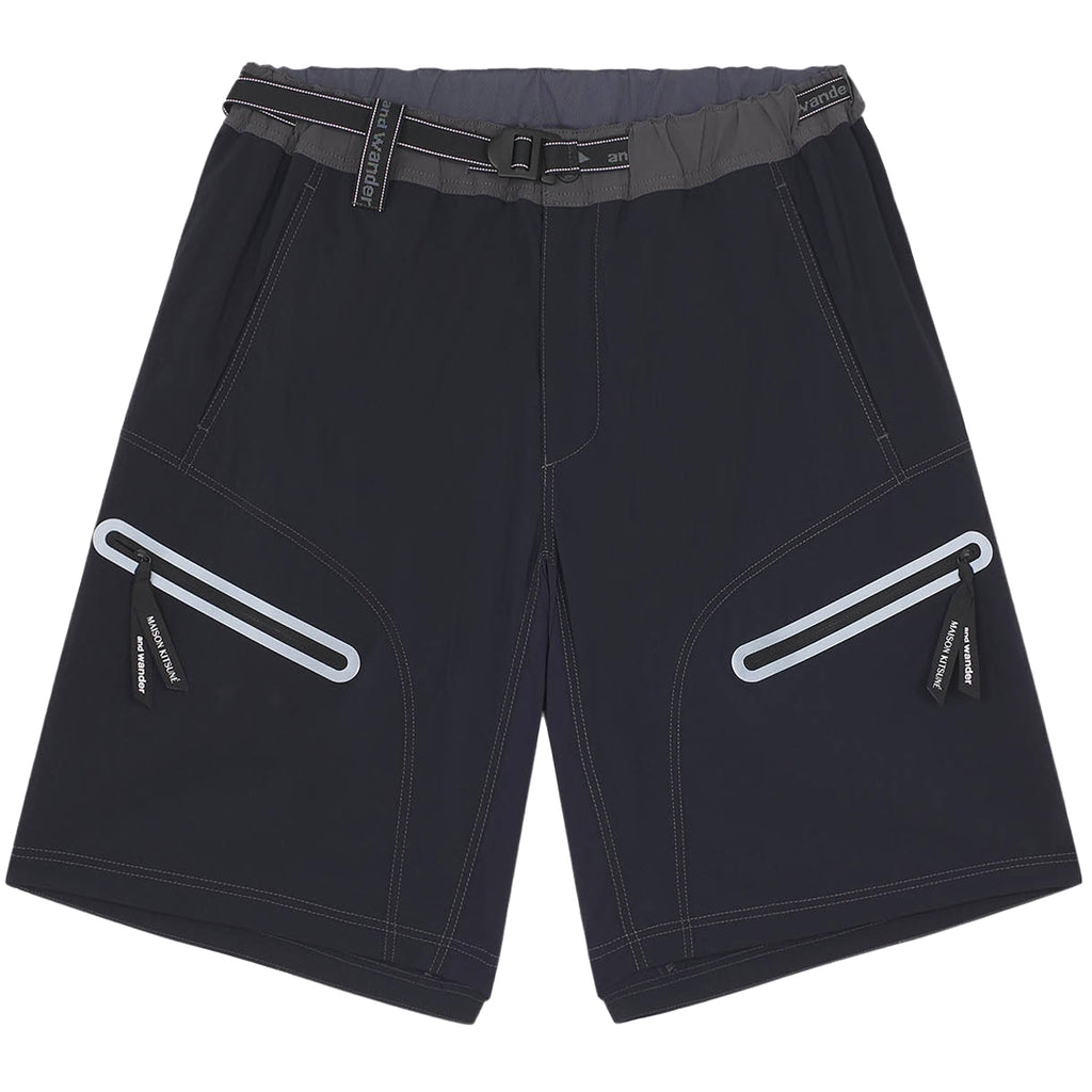 And Wander x Maison Kitsun Hiking Set Up Shorts - Black