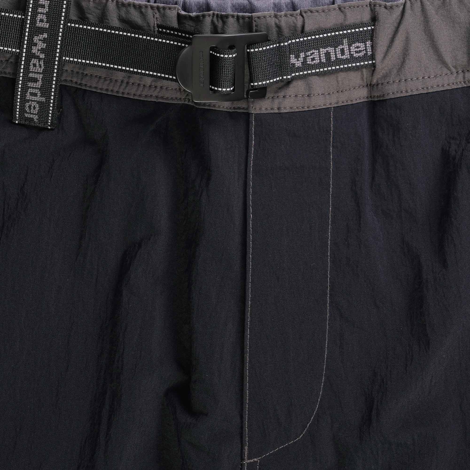 And Wander x Maison Kitsun Hiking Set Up Shorts - Black