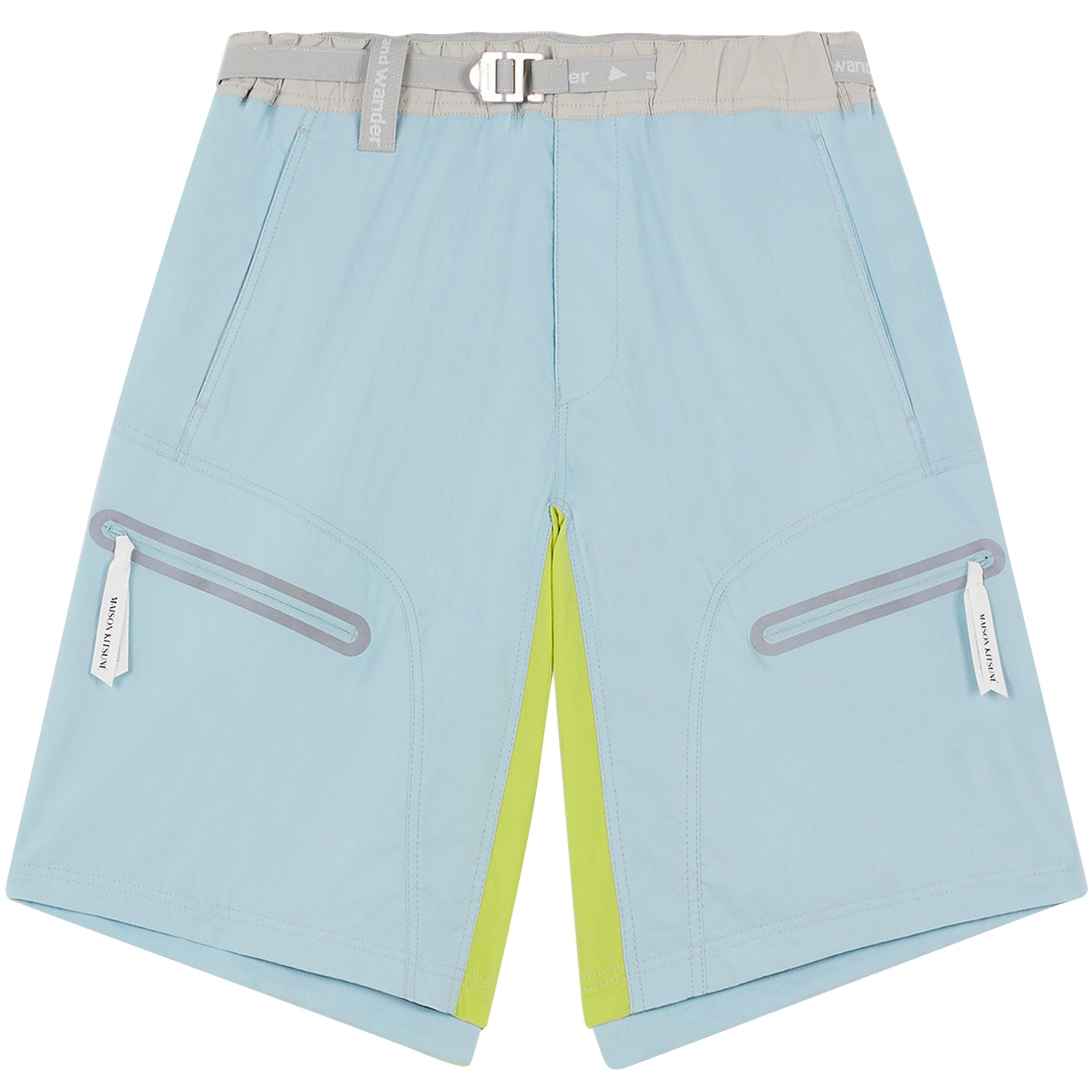 And Wander x Maison Kitsun Hiking Set Up Shorts - Light Blue