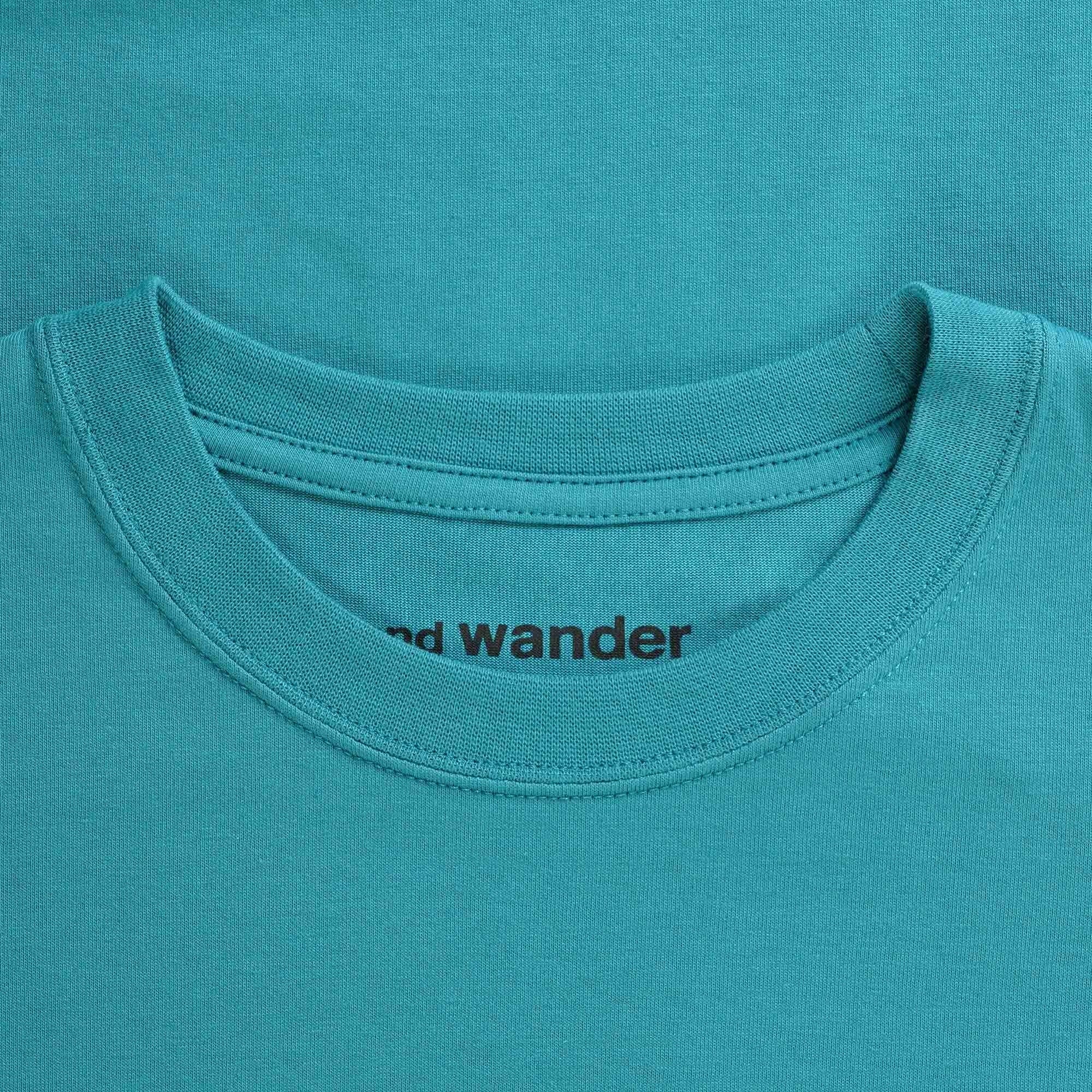 And Wander Big Logo T-Shirt - Blue