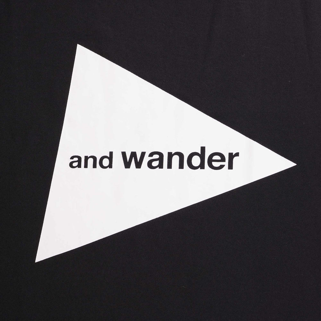And Wander Big Logo T-Shirt - Black