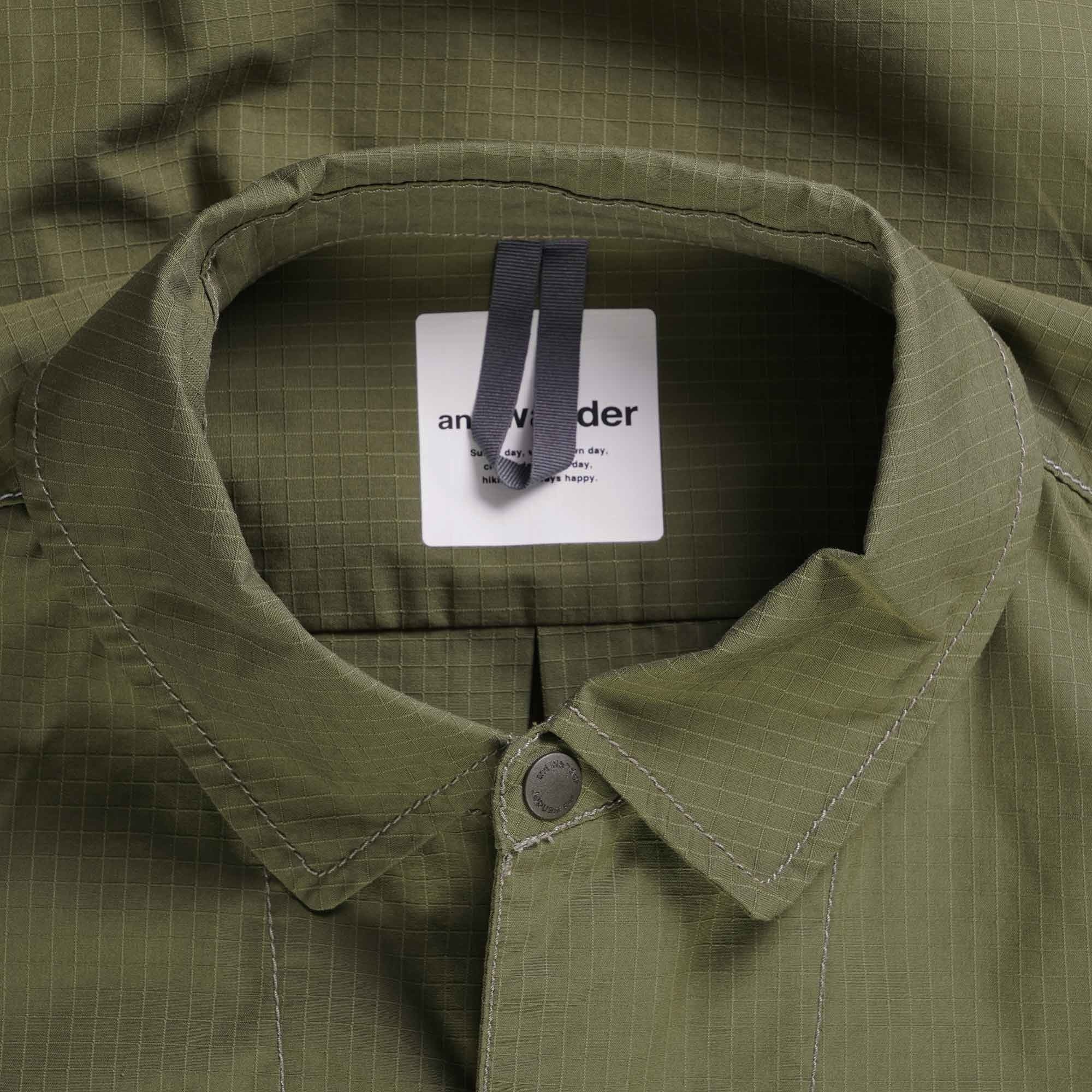 And Wander Dry Rip Cotton-Blend Shirt Jacket  - Khaki