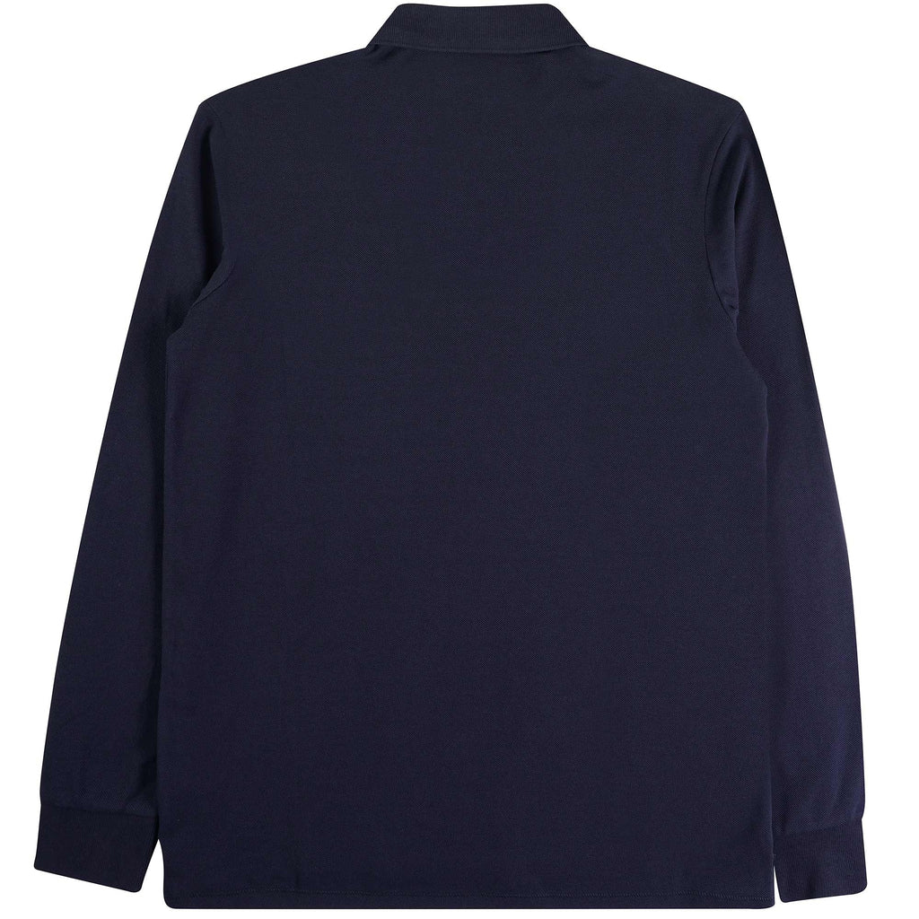 Paul Smith Long-Sleeve Zebra Logo Polo Shirt - Dark Navy