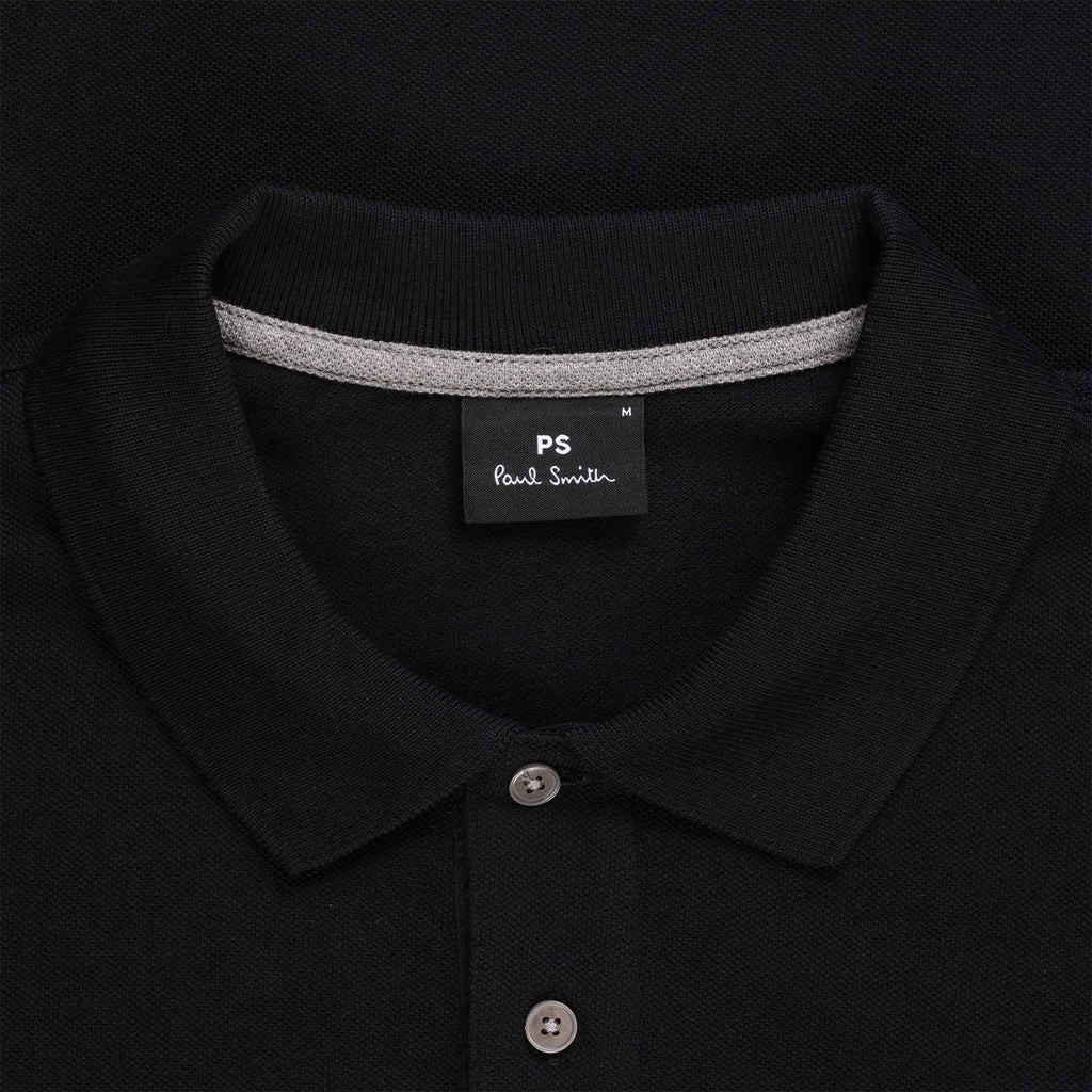Paul Smith Long-Sleeve Zebra Logo Polo Shirt - Black