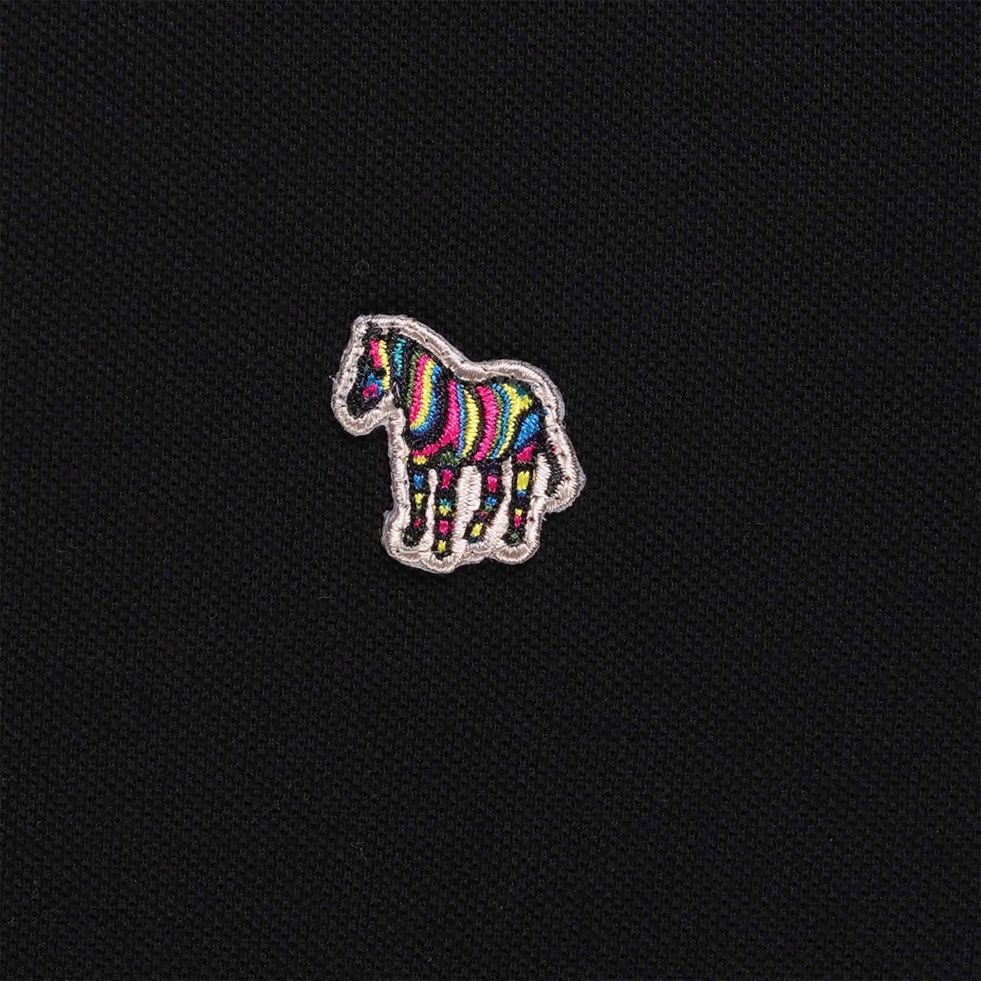 Paul Smith Long-Sleeve Zebra Logo Polo Shirt - Black