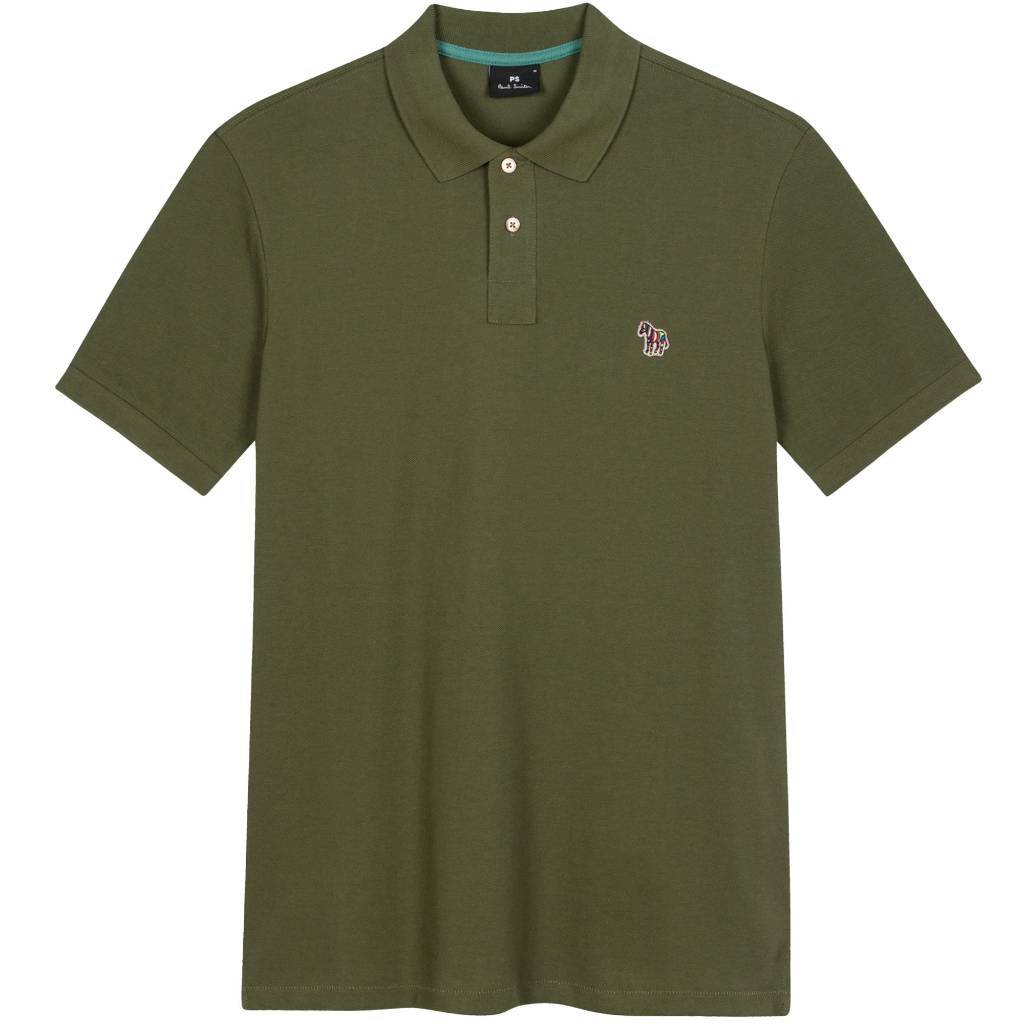 Paul Smith Cotton-Piqu  Zebra Polo Shirt - Military Green