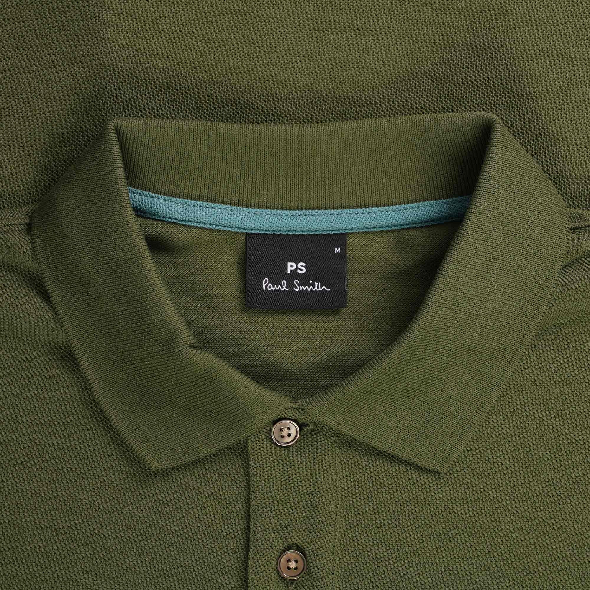 Paul Smith Cotton-Piqu  Zebra Polo Shirt - Military Green
