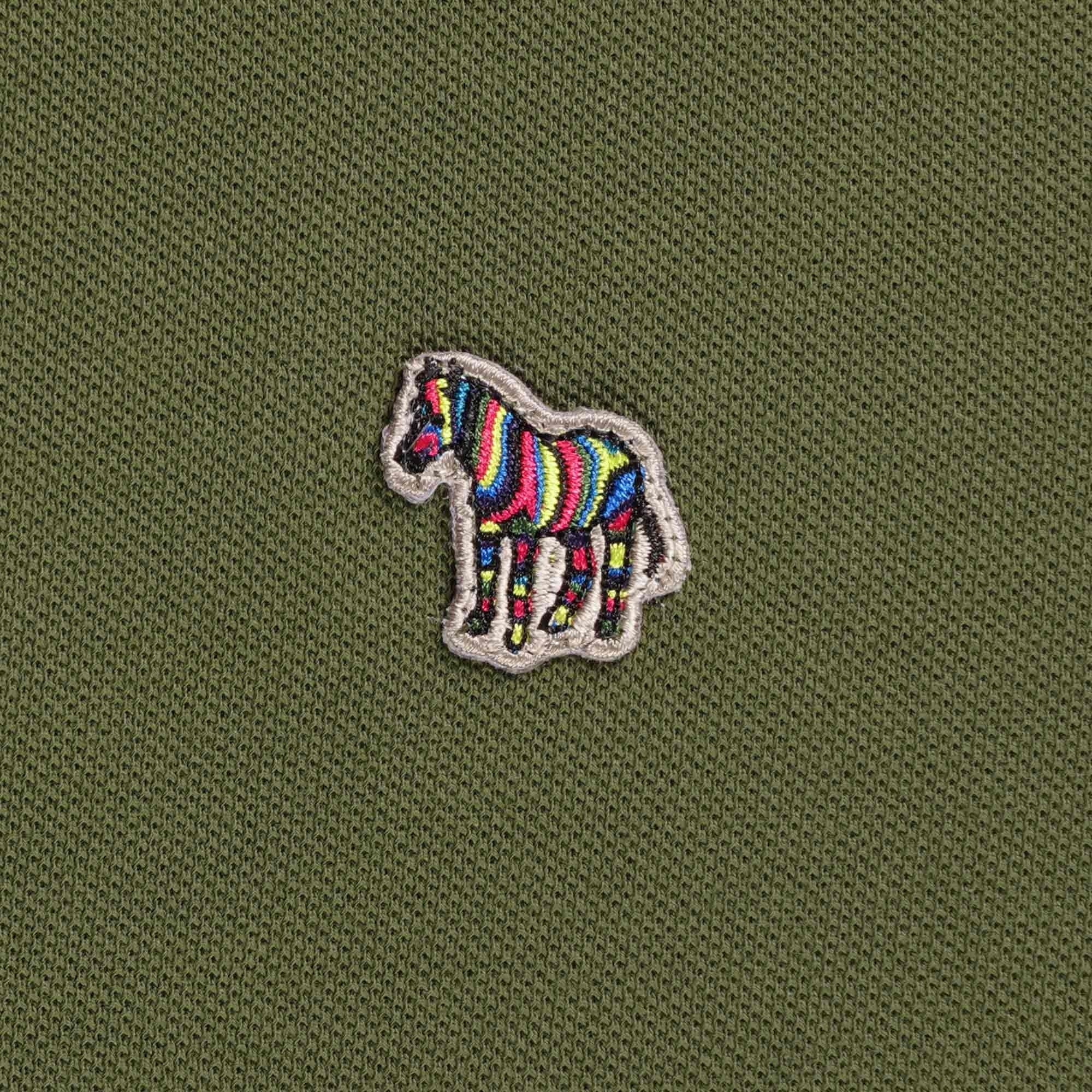 Paul Smith Cotton-Piqu  Zebra Polo Shirt - Military Green