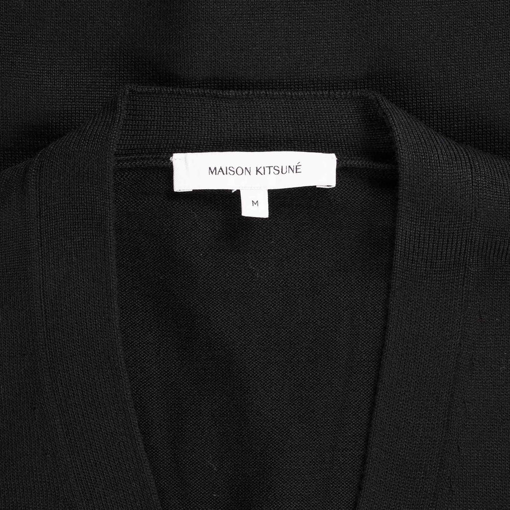 Maison Kitsune Bold Fox Head Patch Cardigan - Black