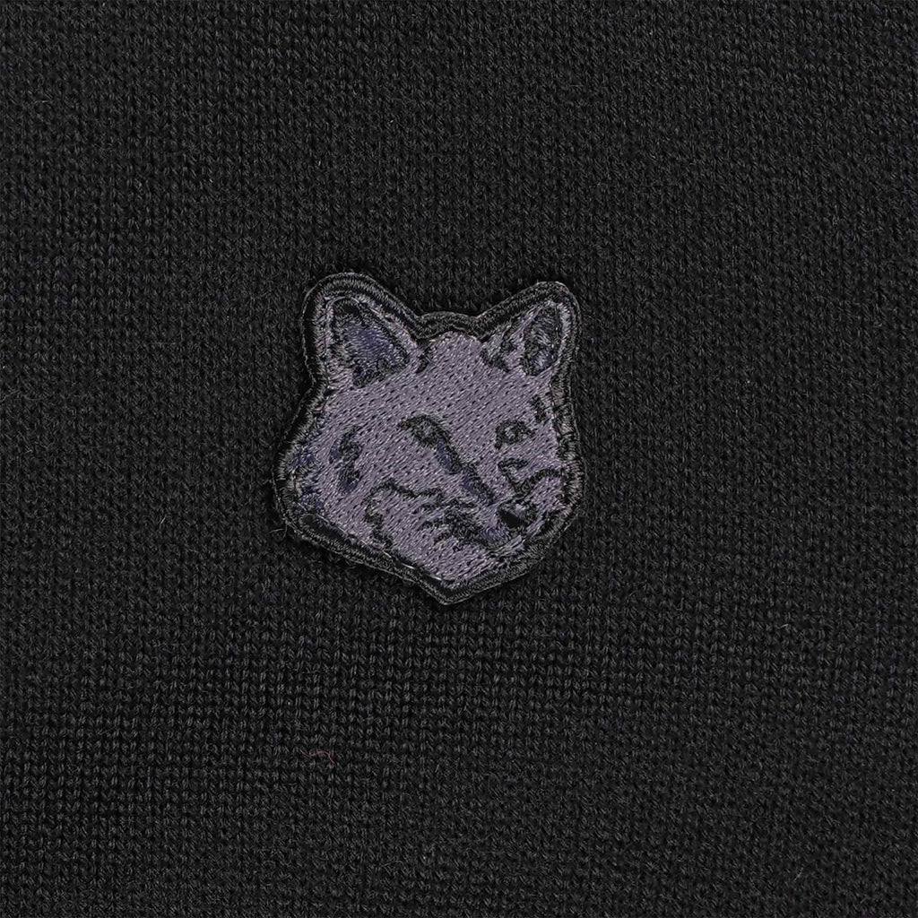 Maison Kitsune Bold Fox Head Patch Cardigan - Black