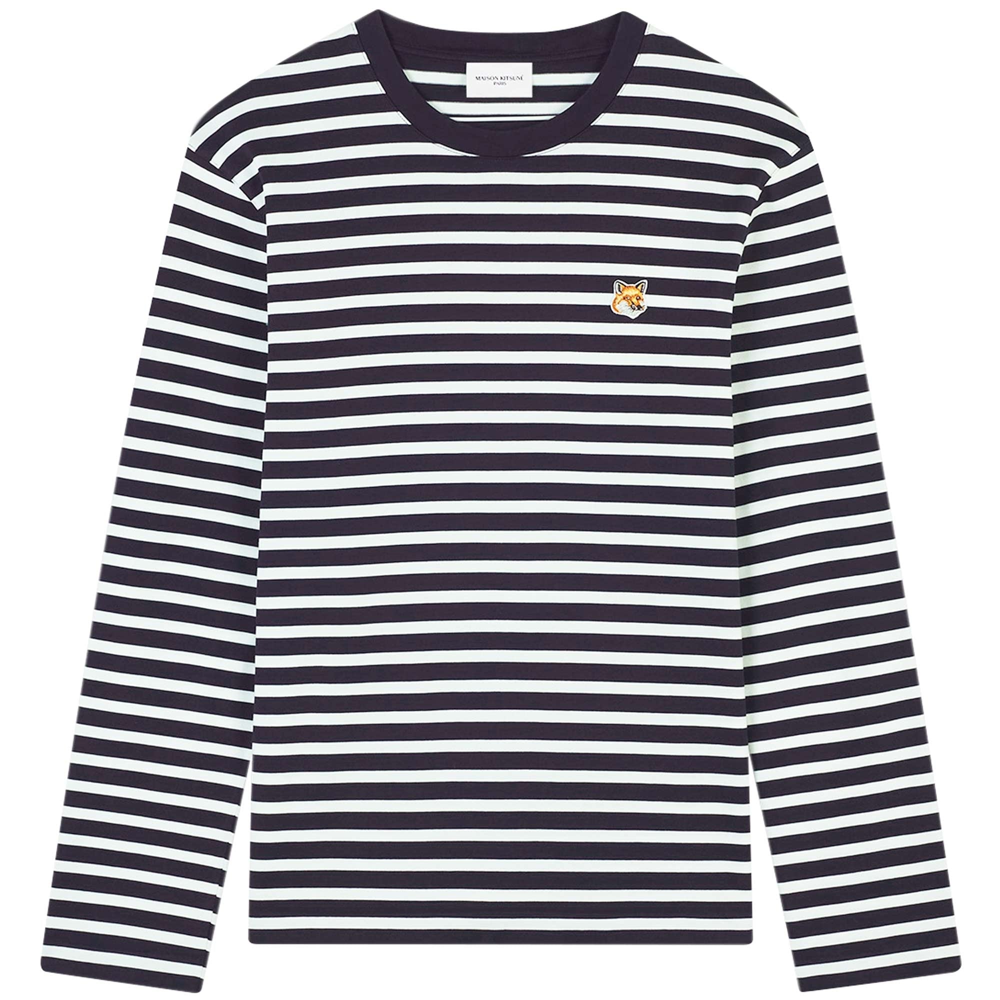 Maison Kitsune Fox Head Patch Marin T-Shirt - Navy