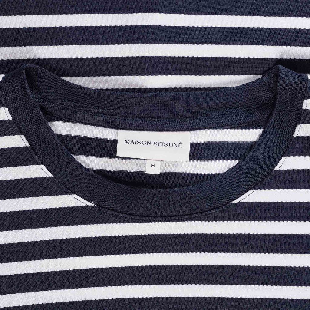 Maison Kitsune Fox Head Patch Marin T-Shirt - Navy