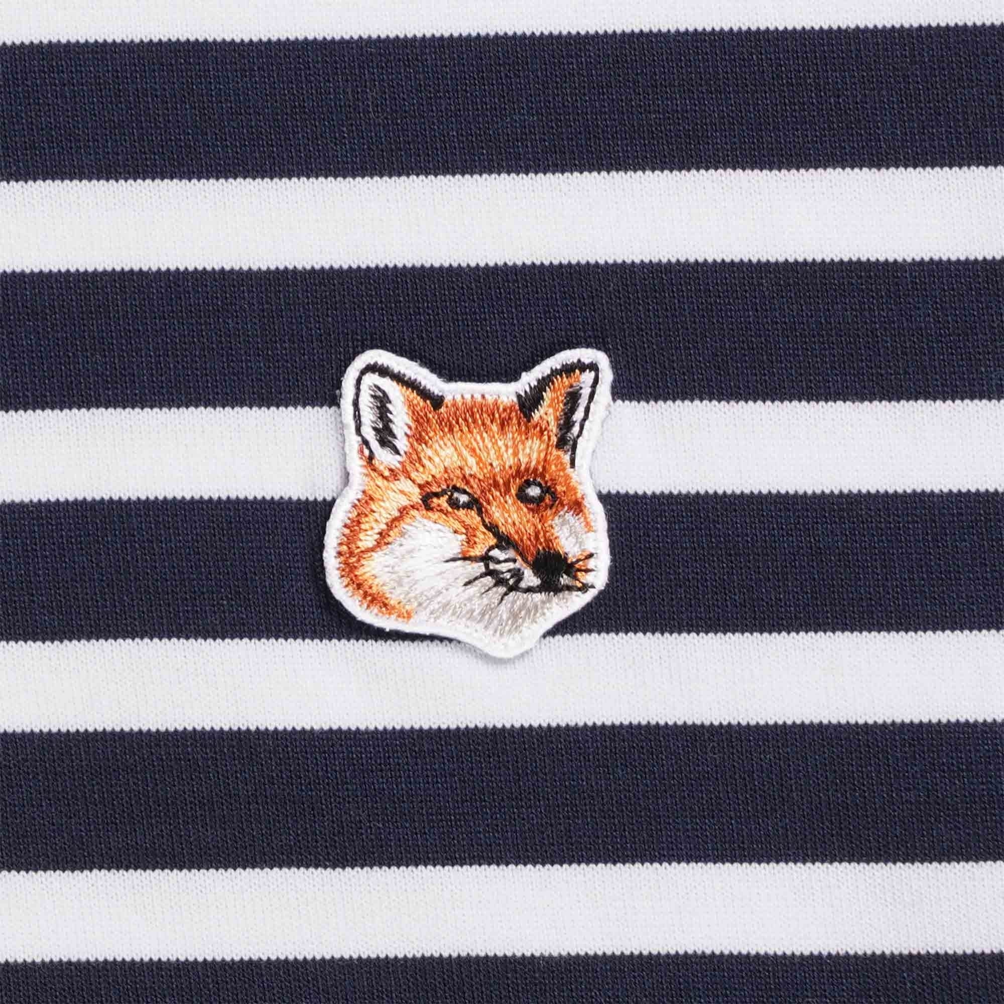 Maison Kitsune Fox Head Patch Marin T-Shirt - Navy
