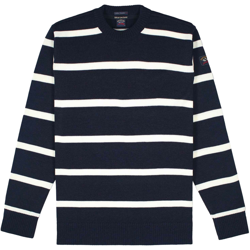 Paul and Shark Bretagne Wool Sweater - Navy