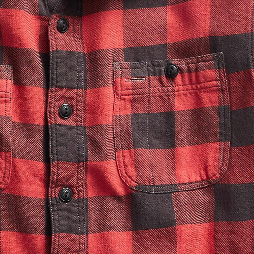 RRL by Ralph Lauren Plaid Twill Work Shirt - Red Check
