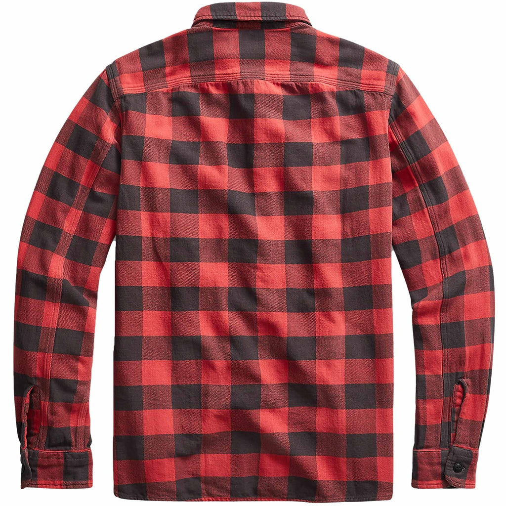 RRL by Ralph Lauren Plaid Twill Work Shirt - Red Check