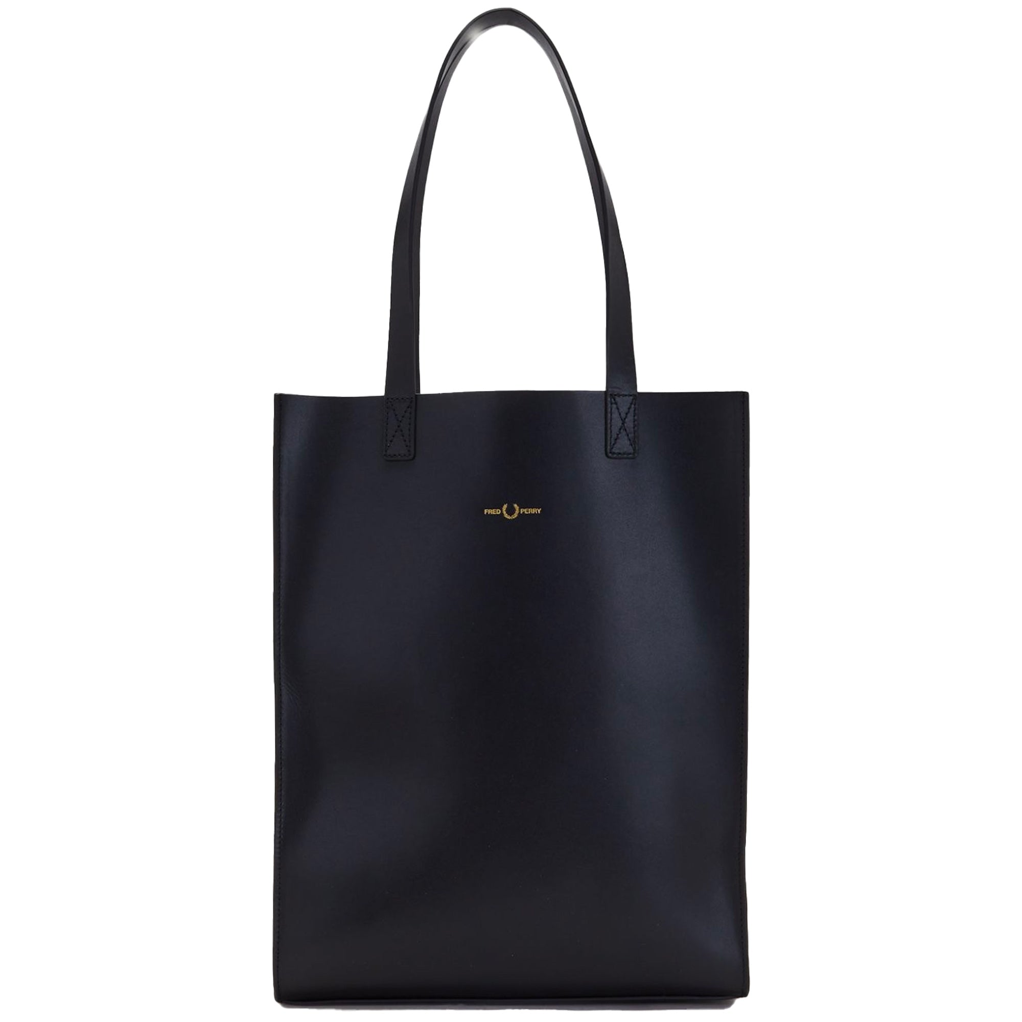 Fred Perry Burnished Leather Tote Bag - Black