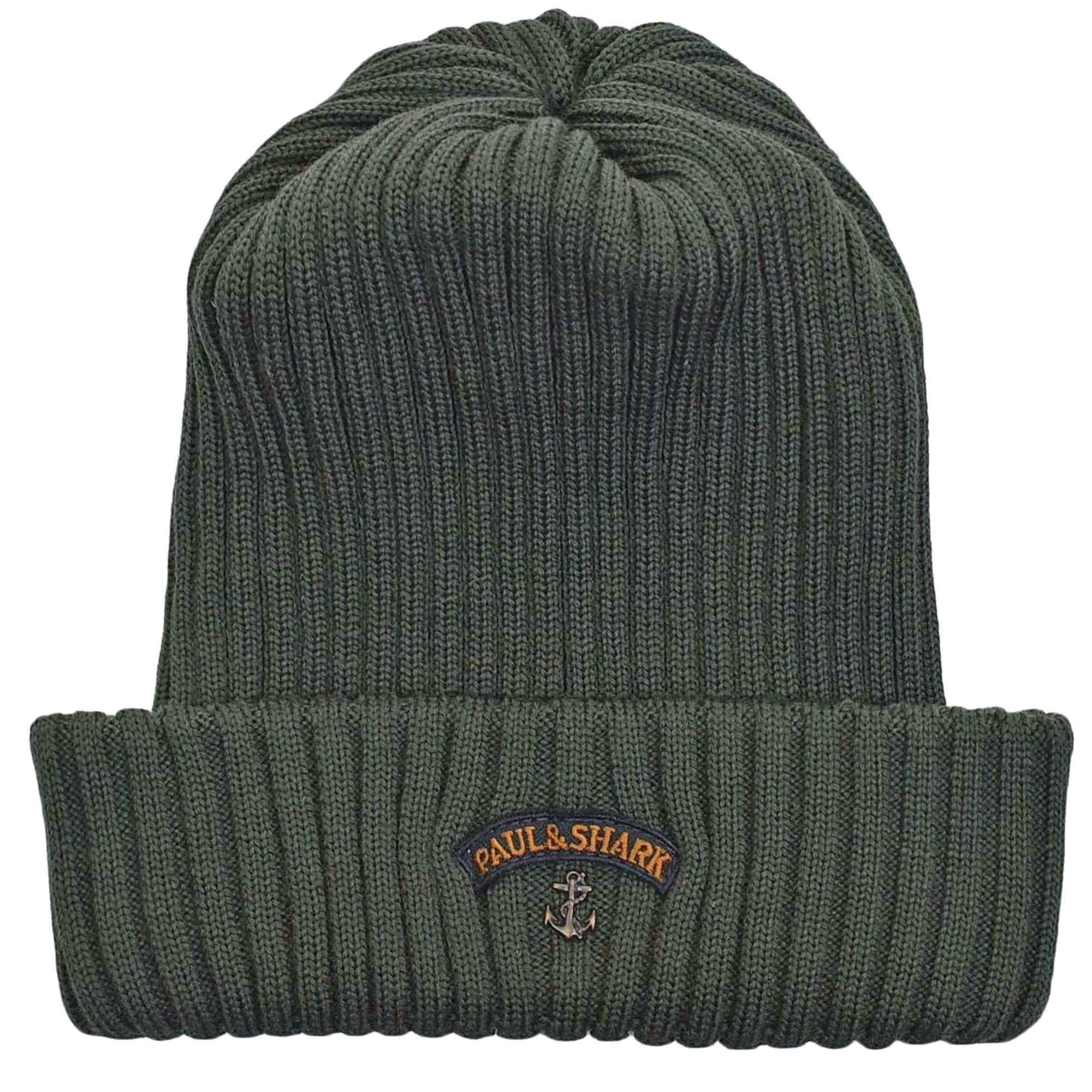 Paul and Shark Anchor Beanie - Olive