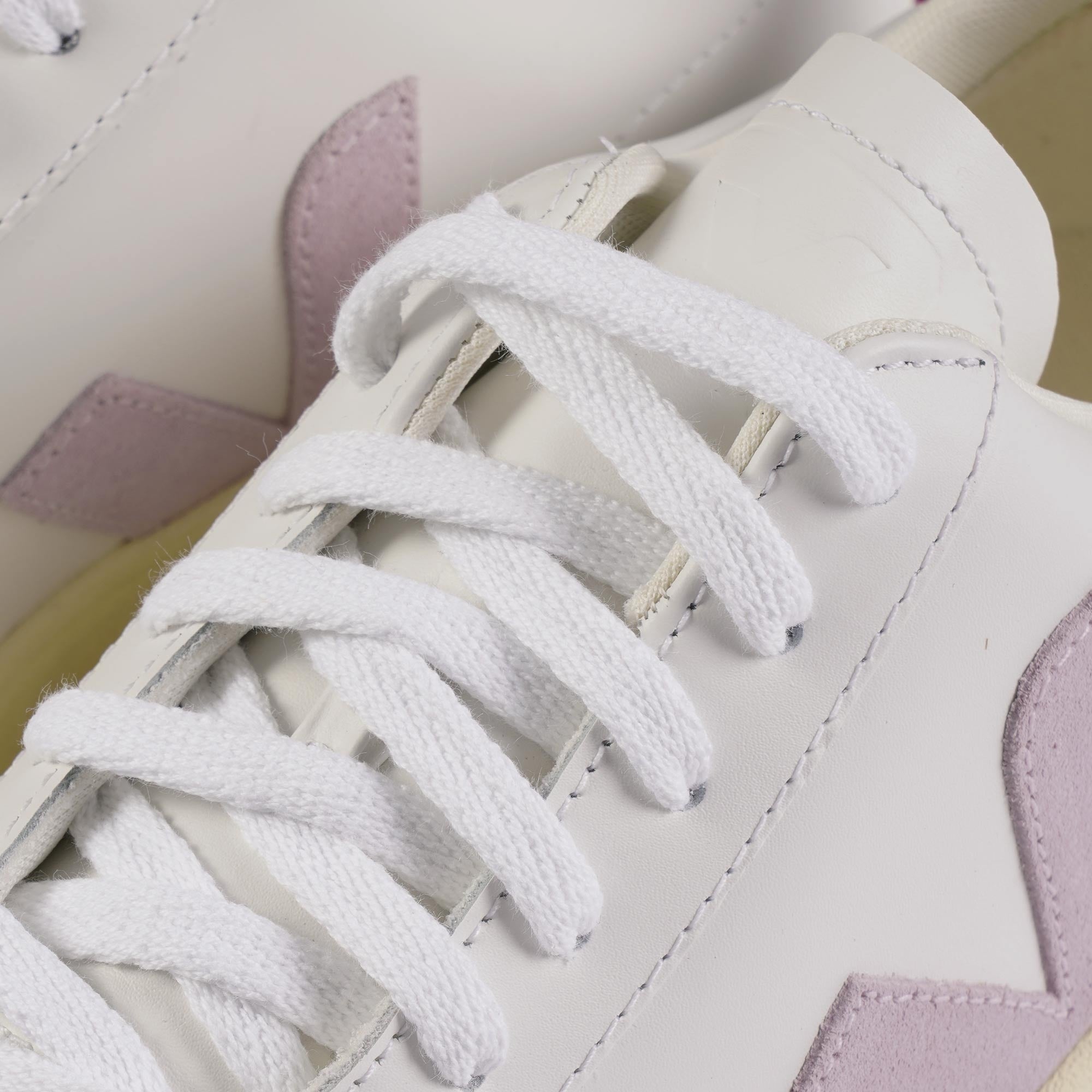 Veja Womens V-12 Leather - White & Parme