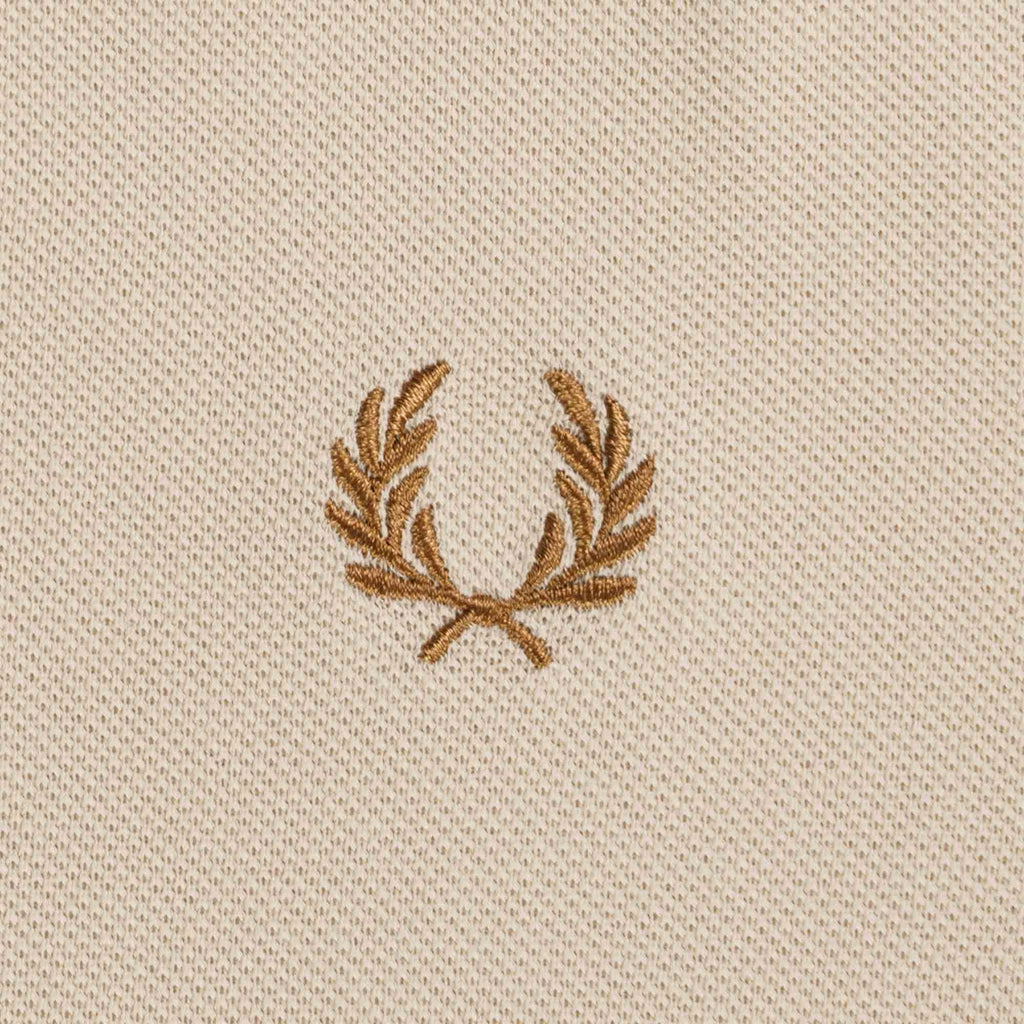 Fred Perry M3636 Long Sleeve Polo Shirt - Oatmeal