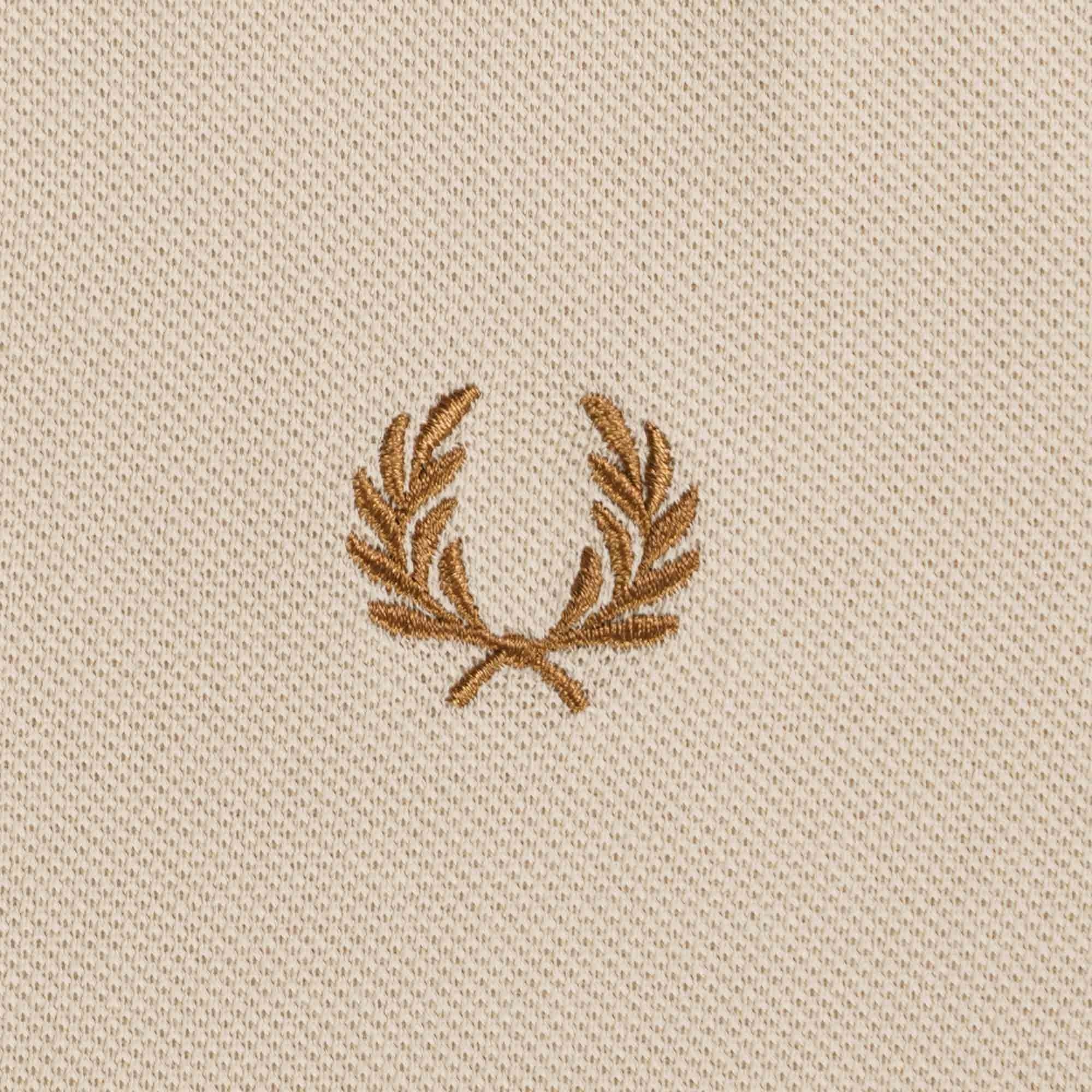 Fred Perry M3636 Long Sleeve Polo Shirt - Oatmeal