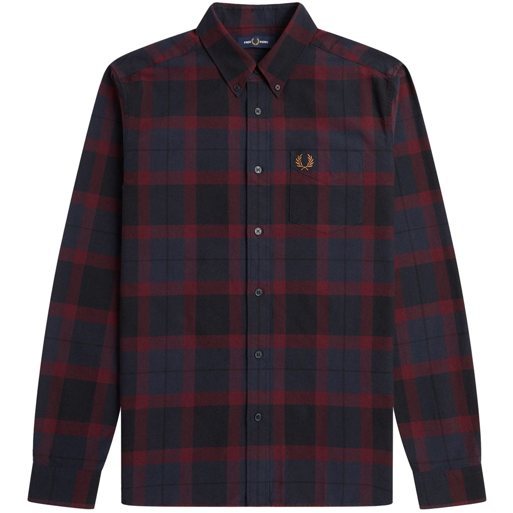 Fred Perry Tartan Shirt - Oxblood