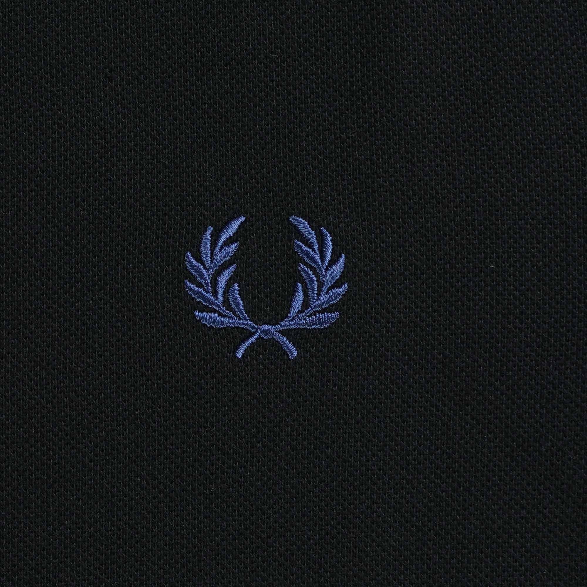 Fred Perry M3600 Twin Tipped Polo Shirt - Black and Midnight Blue