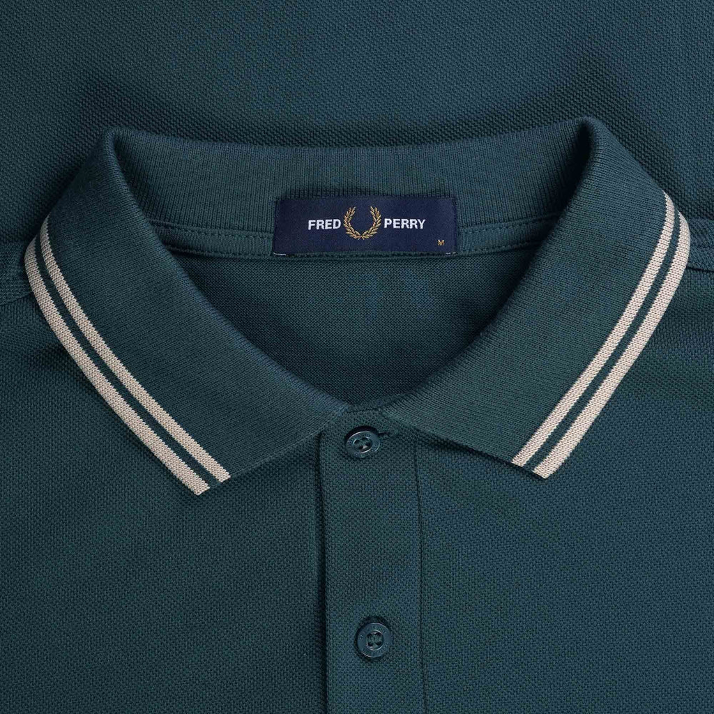Fred Perry M3600 Twin Tipped Polo Shirt - Petrol Blue