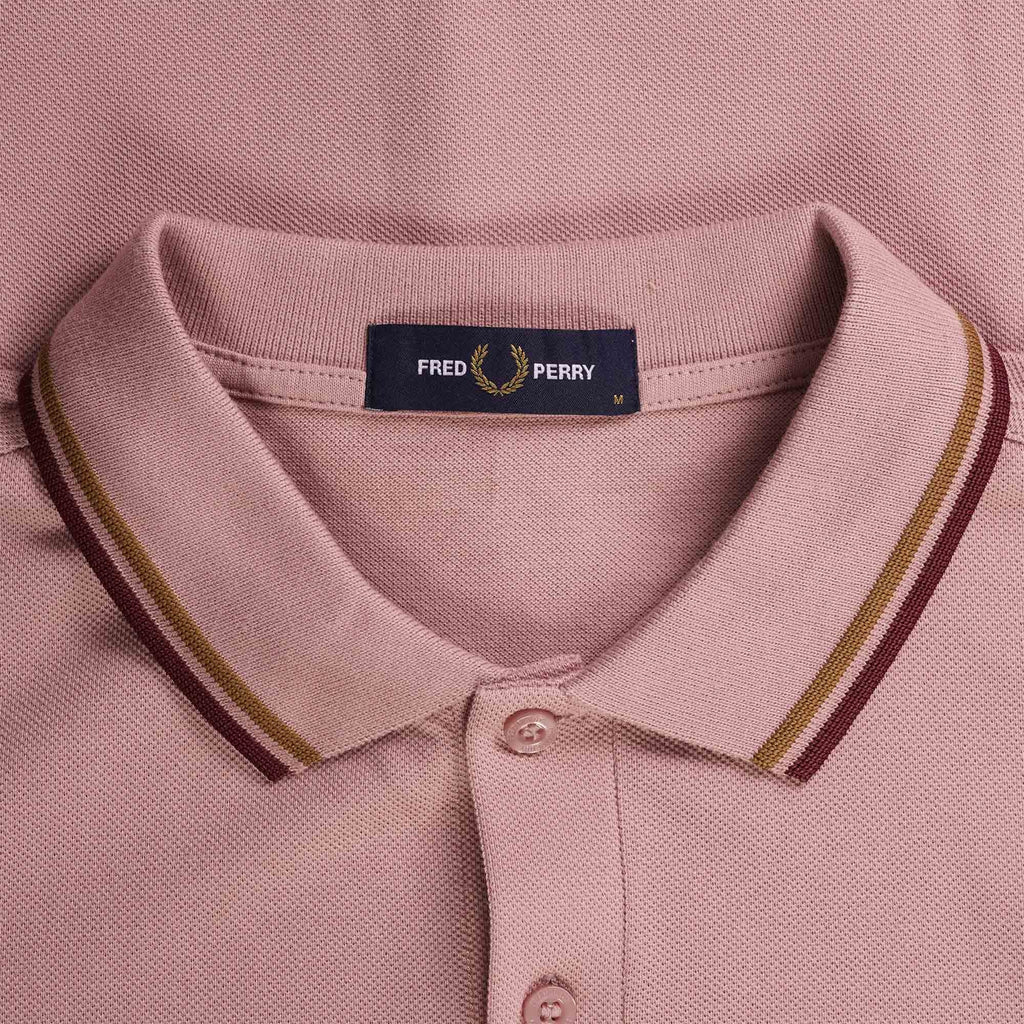 Fred Perry M3600 Twin Tipped Polo Shirt - Dusty Rose